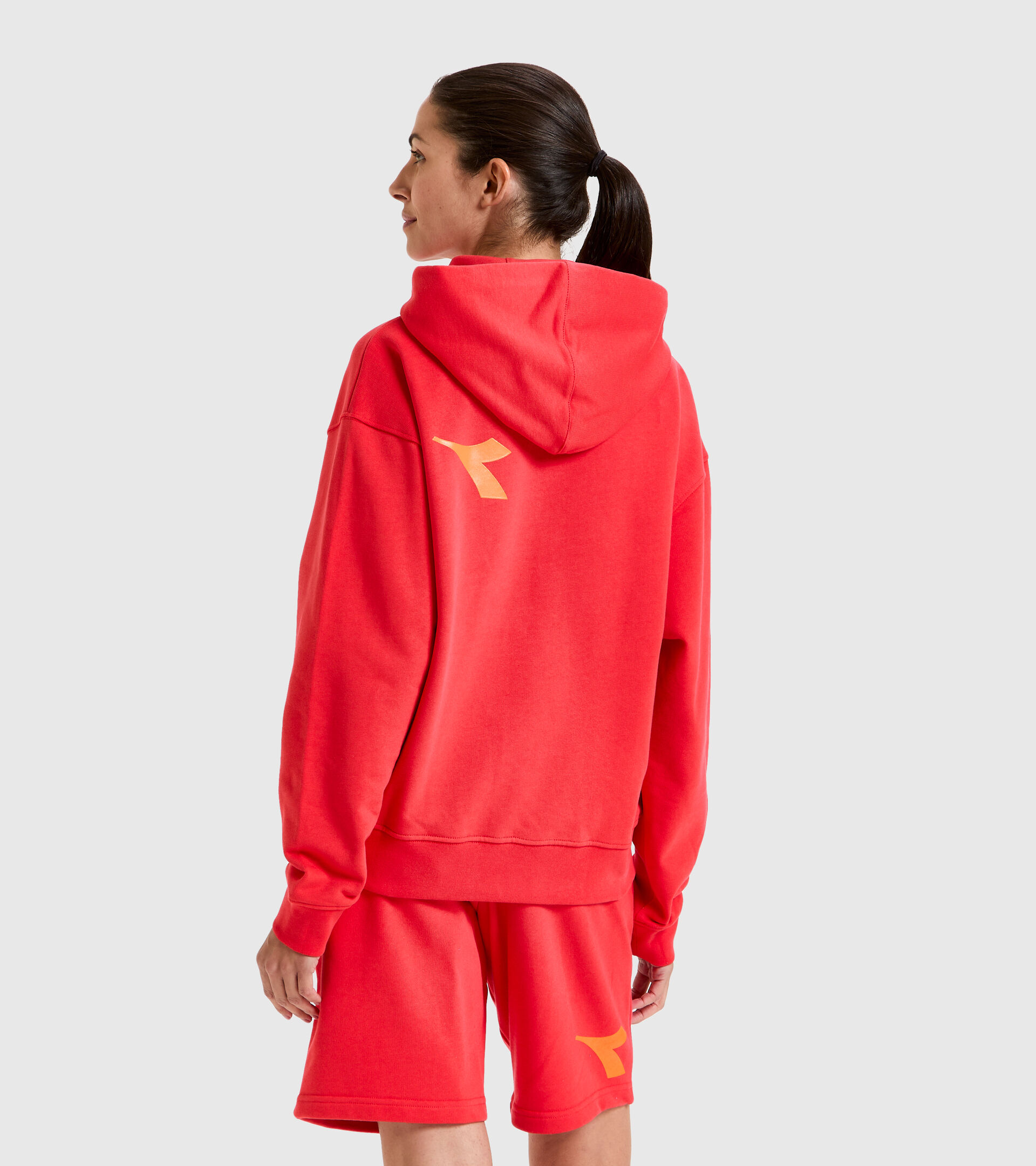 Organic cotton hoodie - Unisex HOODIE MANIFESTO POPPY RED - Diadora