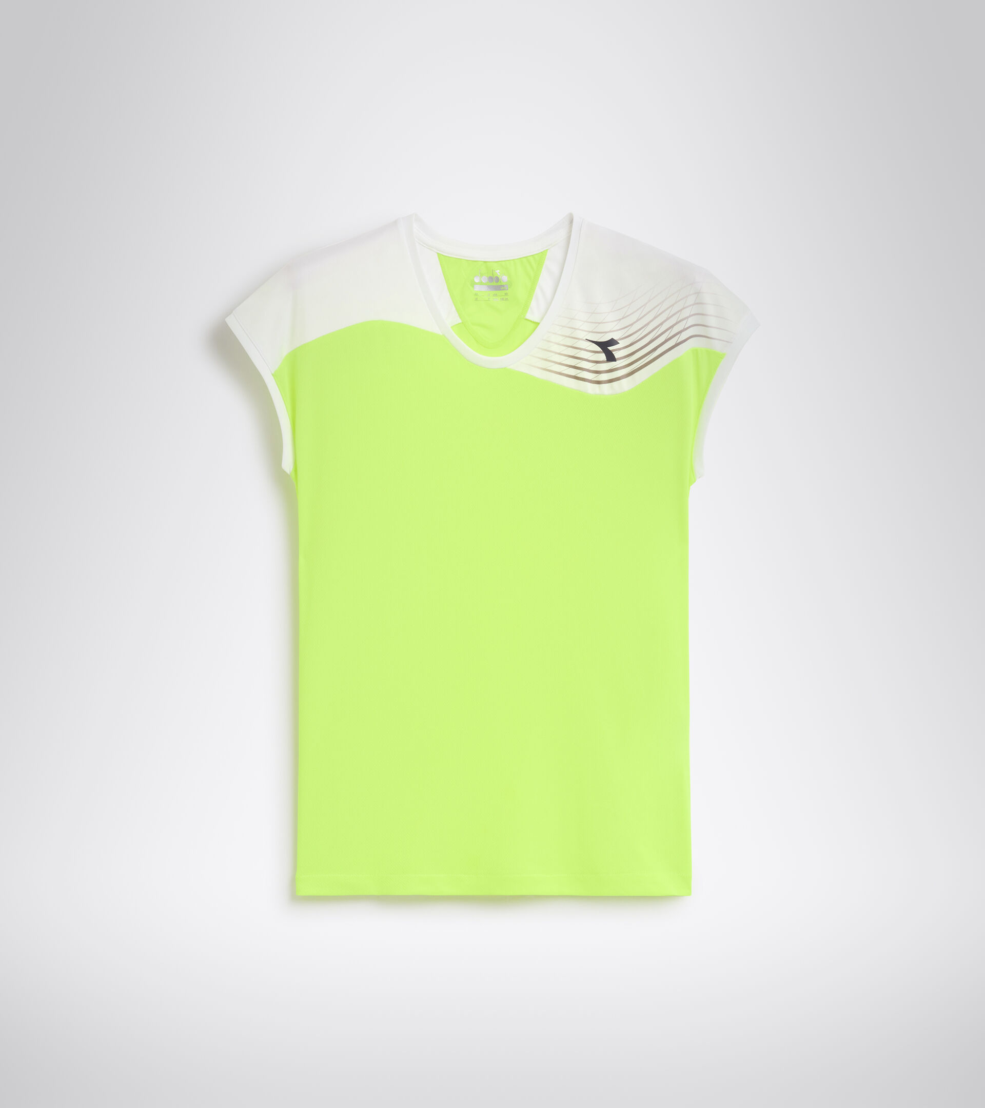 Camiseta de tenis - Mujer L. T-SHIRT COURT AMARILLO FLUO DD - Diadora
