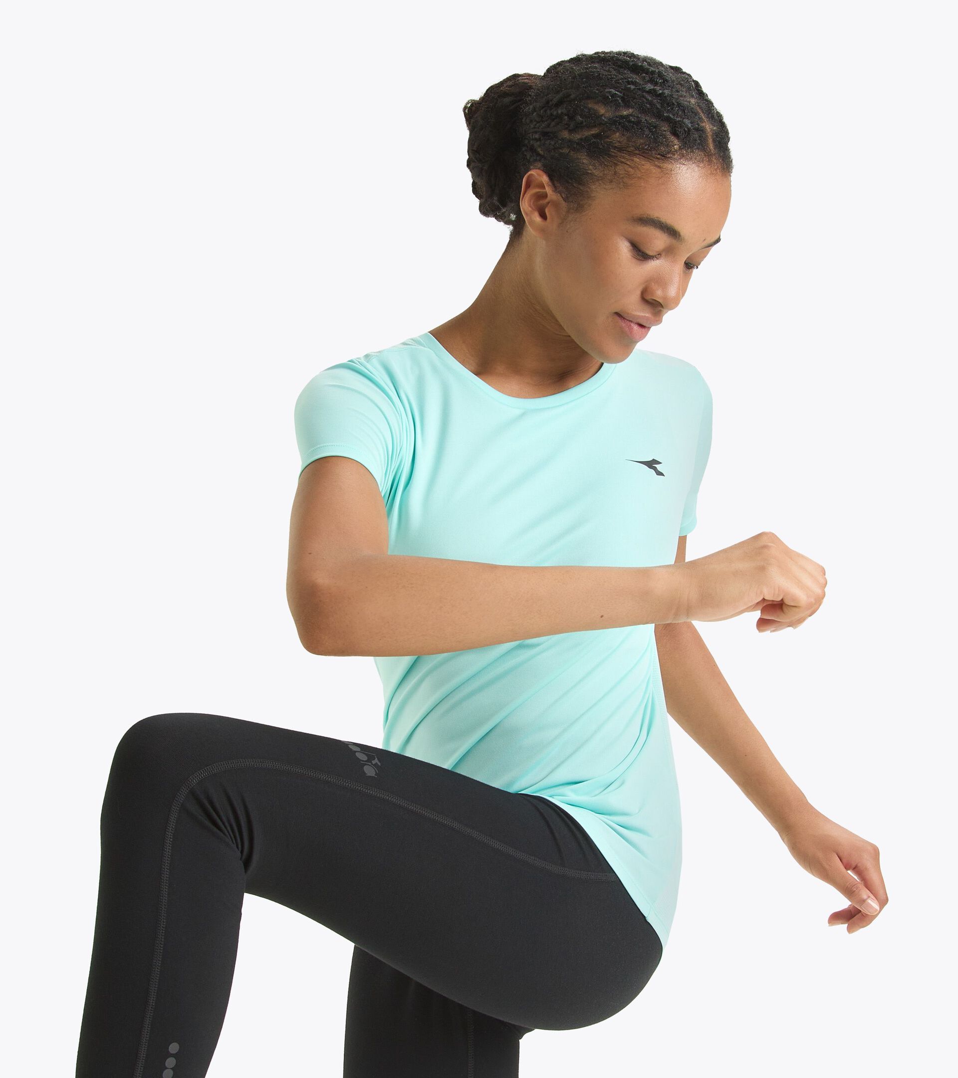 Sports t-shirt - Women L. SS T-SHIRT RUN ARUBA BLUE - Diadora
