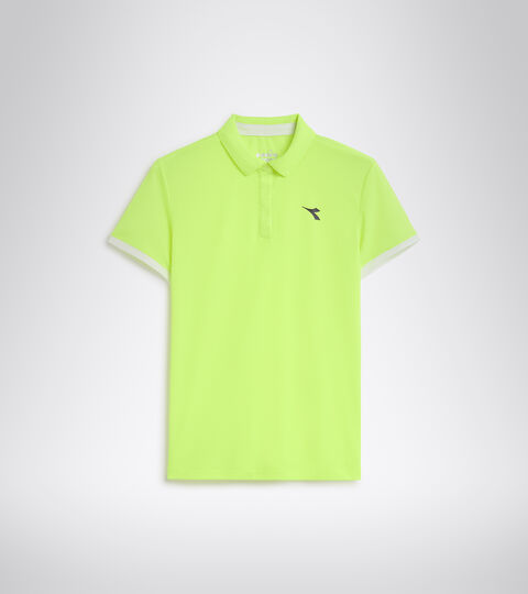 Tennis polo shirt - Women L. POLO COURT FLUO YELLOW DD - Diadora