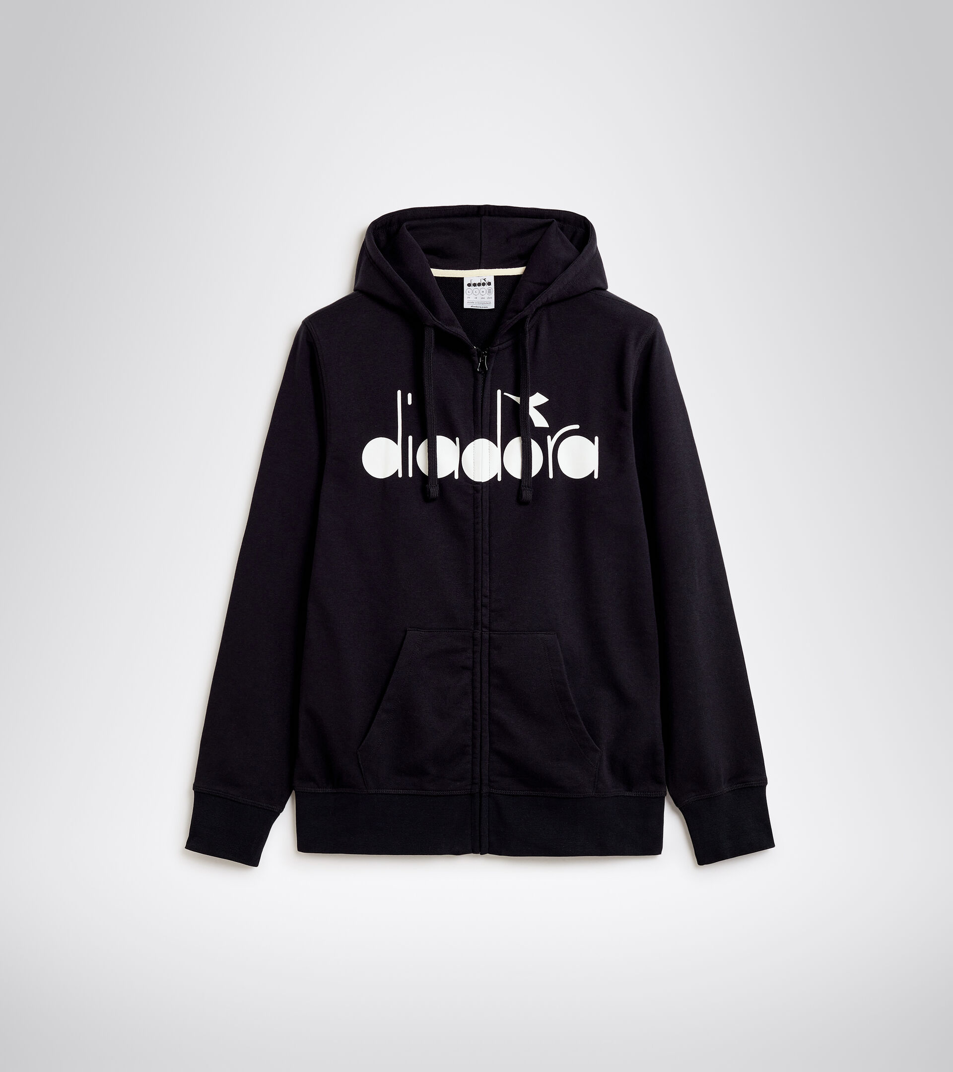 Tennis full zipper hoodie - Men HD FZ SWEAT DIADORA CLUB BLACK - Diadora