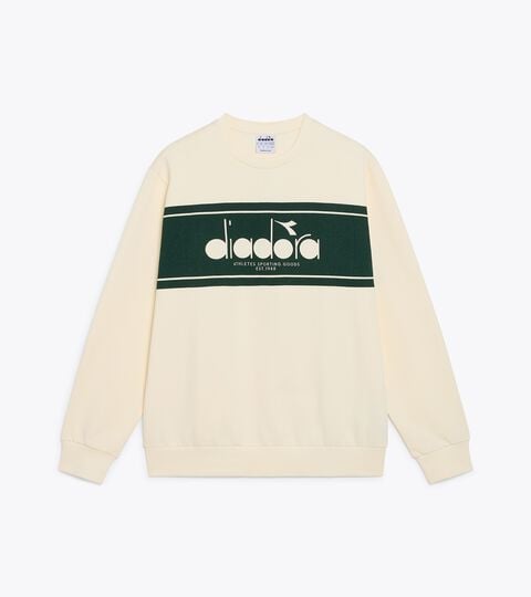 Sweatshirt aus Jersey - Regular Fit - Herren LOGO CREW SWEATSHIRT (FT) WISPERN WEISS - Diadora