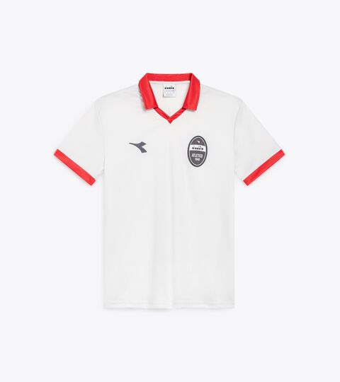 POLO SS LEGACY, WHITE ALYSSUM Calcio-inspired polyester shirt - Made in Italy - All-gender POLO SS LEGACY WHITE ALYSSUM - Diadora