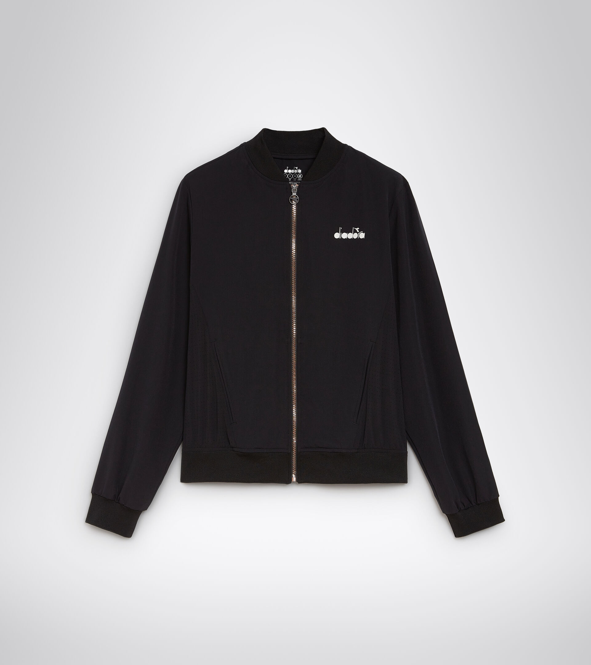 Tennis jacket - Women L. FZ JACKET CHALLENGE BLACK - Diadora
