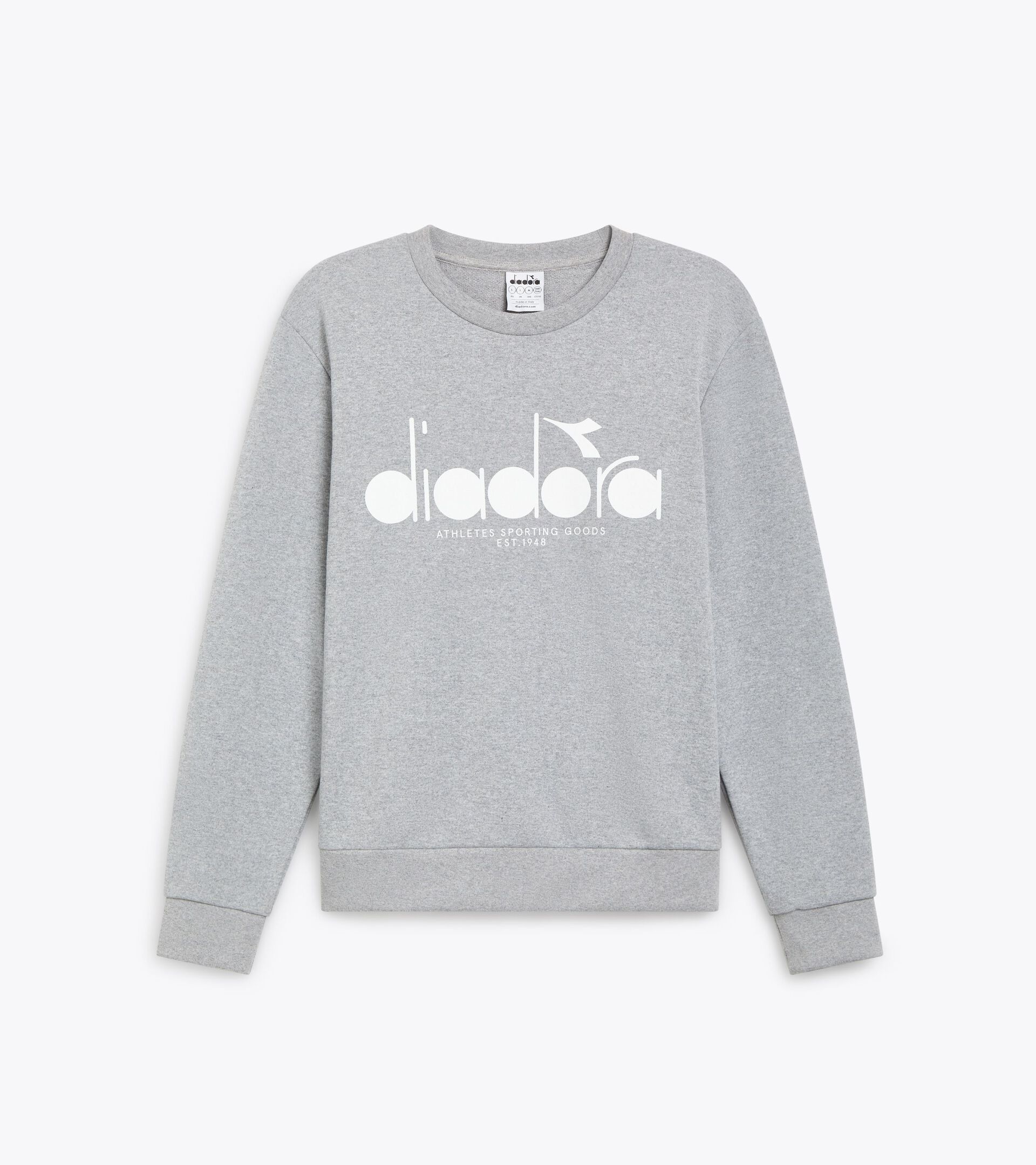 Cotton crewneck - All-Gender SWEATSHIRT CREW LOGO HIGH RISE MELANGE - Diadora