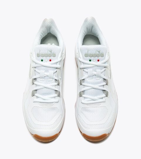 TROFEO 2 ID, WHITE/SILVER Tennis shoes for clay courts - Men TROFEO 2 ID WHITE/SILVER - Diadora