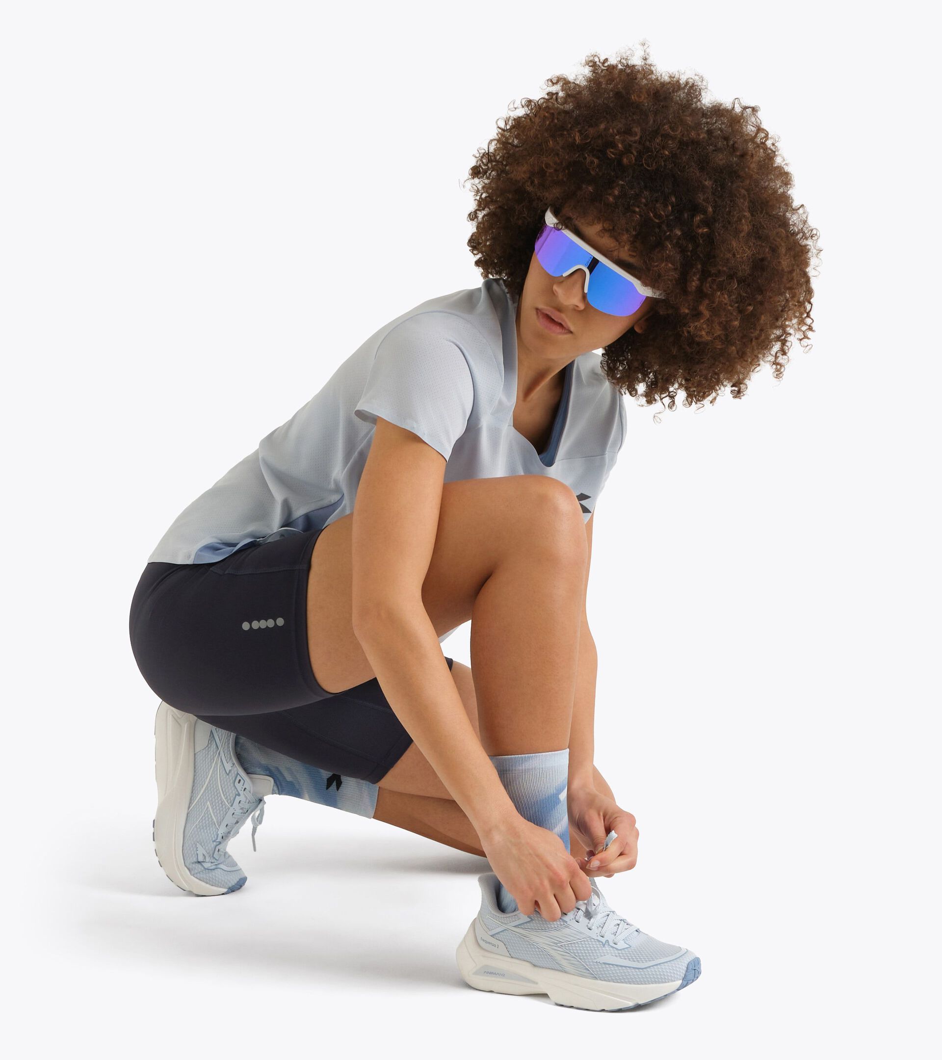 Mallas cortas FIBRAZERO - Running - Mujer
 L. SHORT TIGHTS SUPER LIGHT FIBRAZERO AZUL MARINO MEDIANOCHE - Diadora