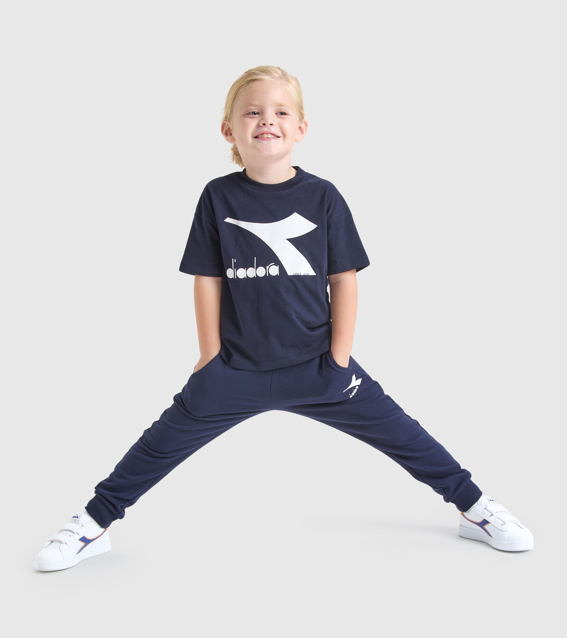 T-shirt de sport junior - Unisexe JU. T-SHIRT SS CHROMIA BLEU CABAN - Diadora