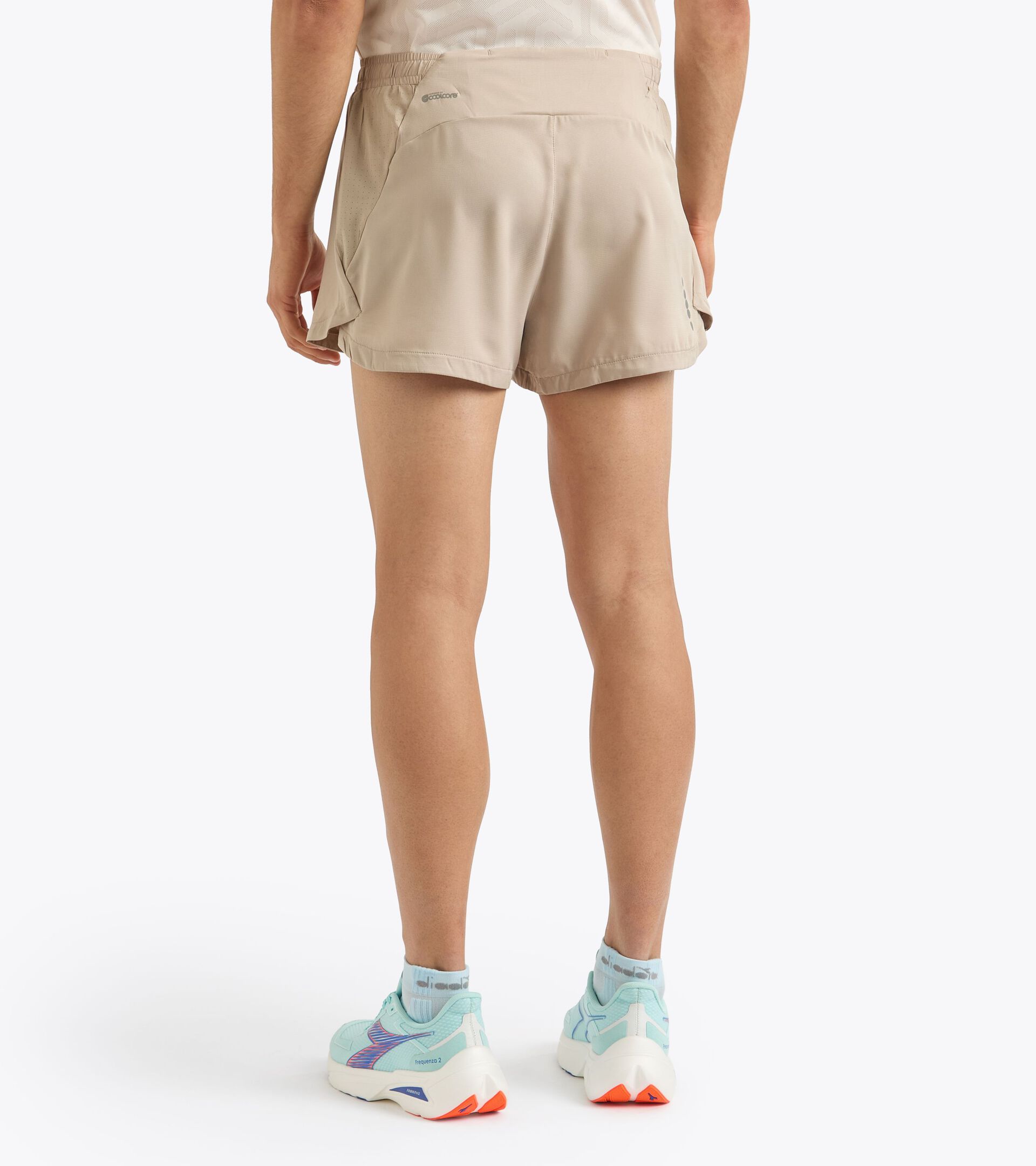 3’’ race shorts  - Coolcore light fabric - Men’s SUPER LIGHT SPLIT SHORTS 3 HUMUS - Diadora
