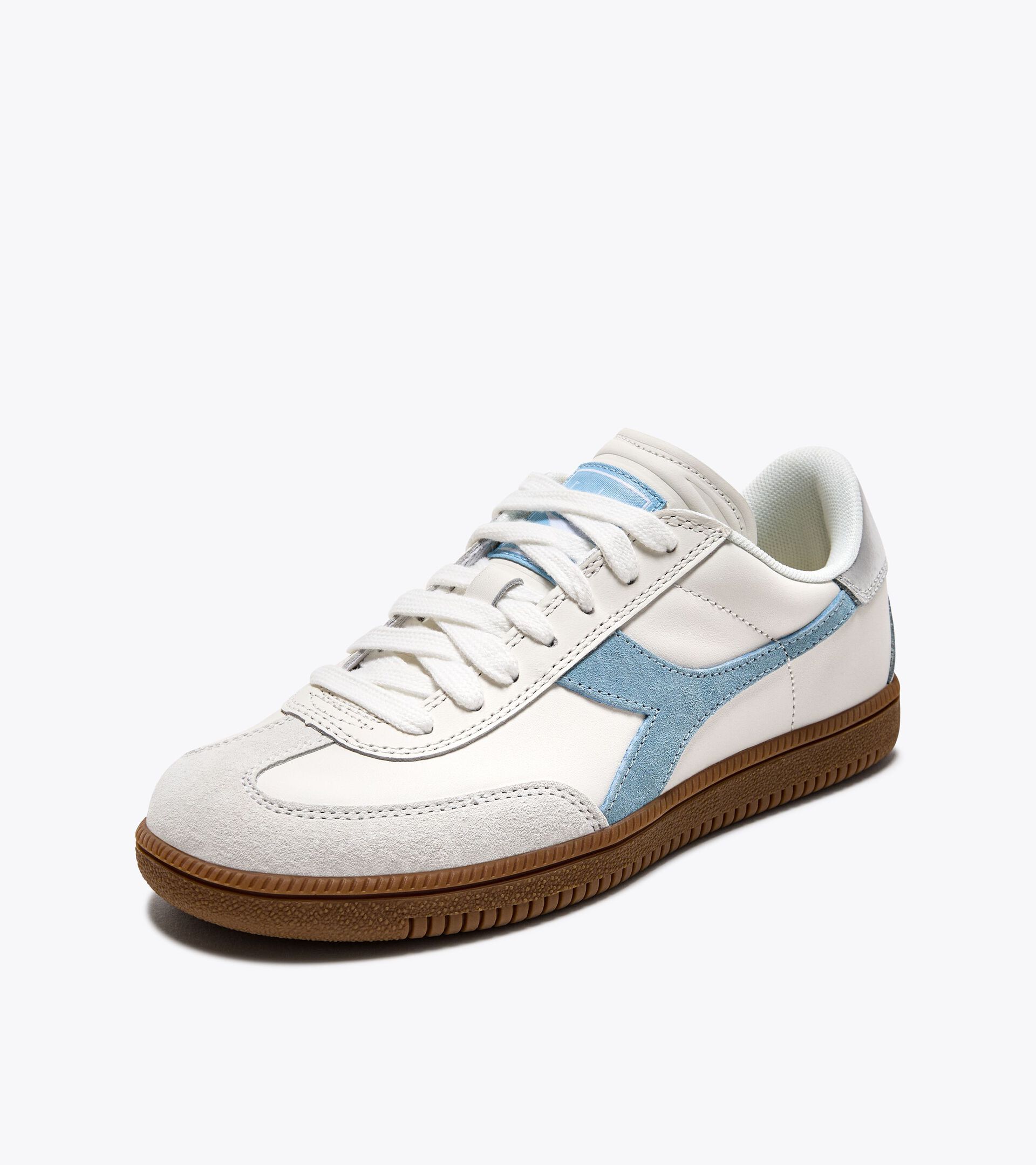 Leather sneakers - All-Gender TRAINER METAL WHITE/WINTER SKY - Diadora