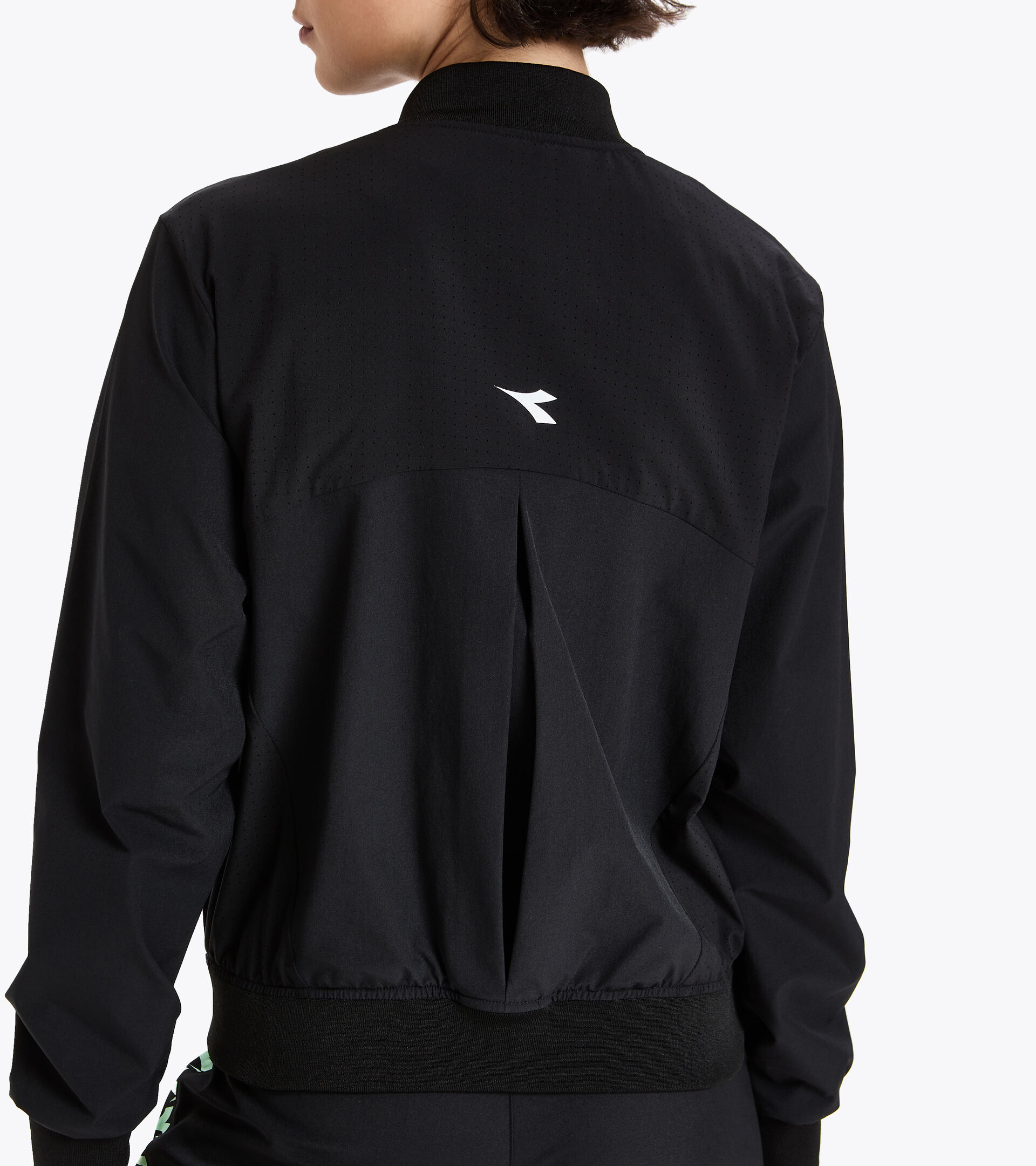 Tennis jacket - Women L. FZ JACKET CHALLENGE BLACK - Diadora