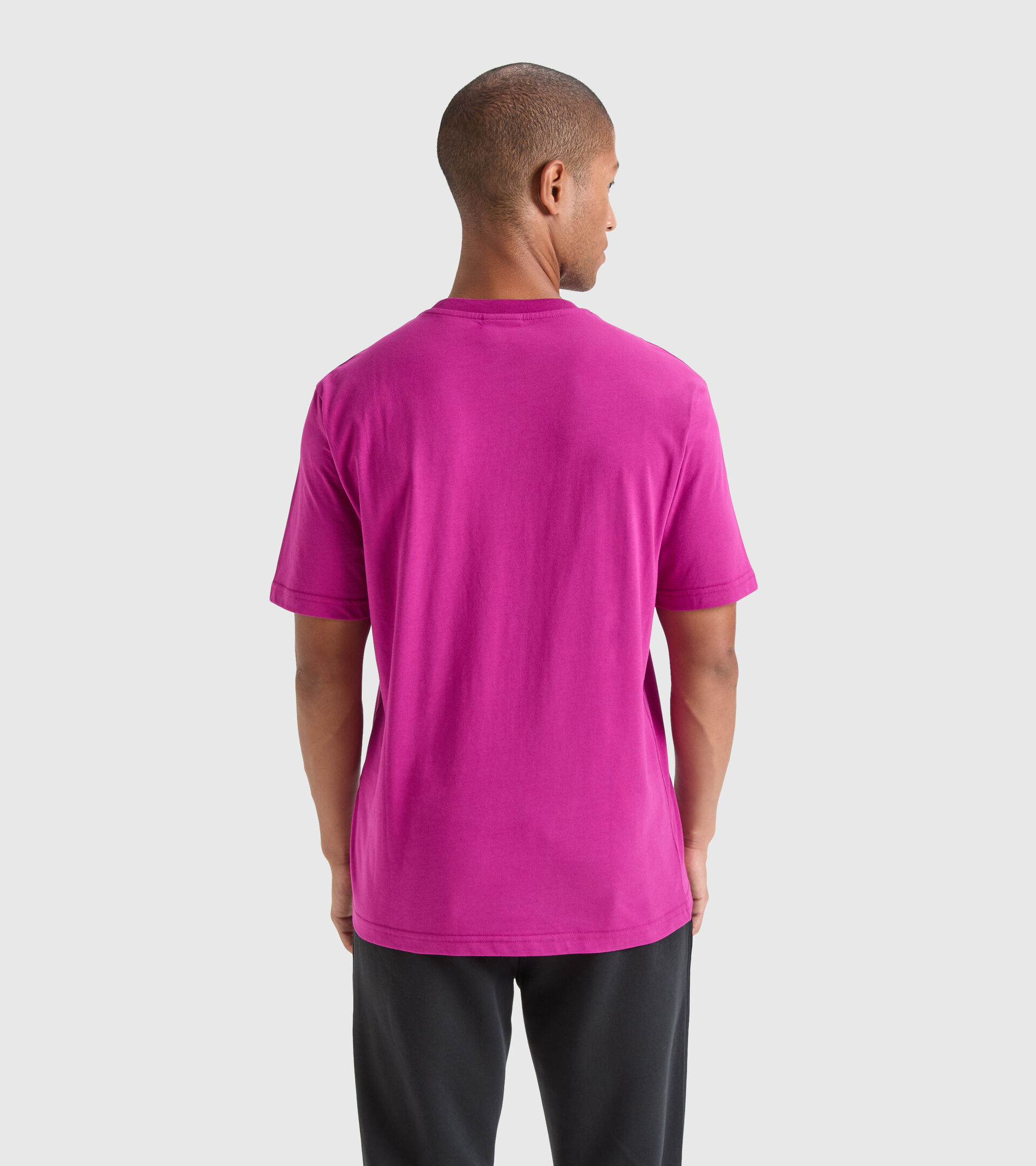 Throwback sports T-shirt - Unisex T-SHIRT SS MESSAGE VIOLET RASPBERRY - Diadora