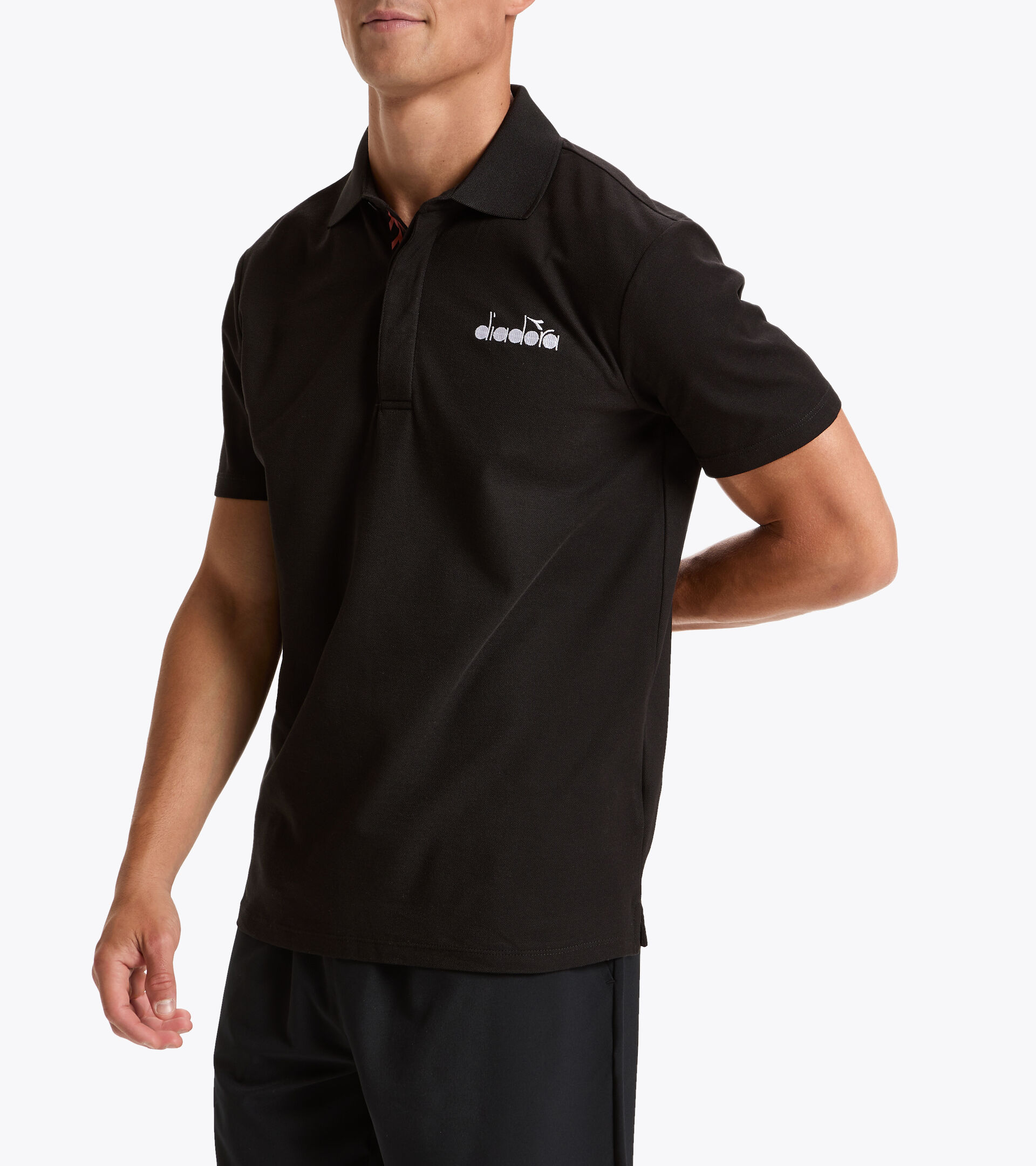 Tennis polo shirt - Men POLO STATEMENT SS BLACK - Diadora