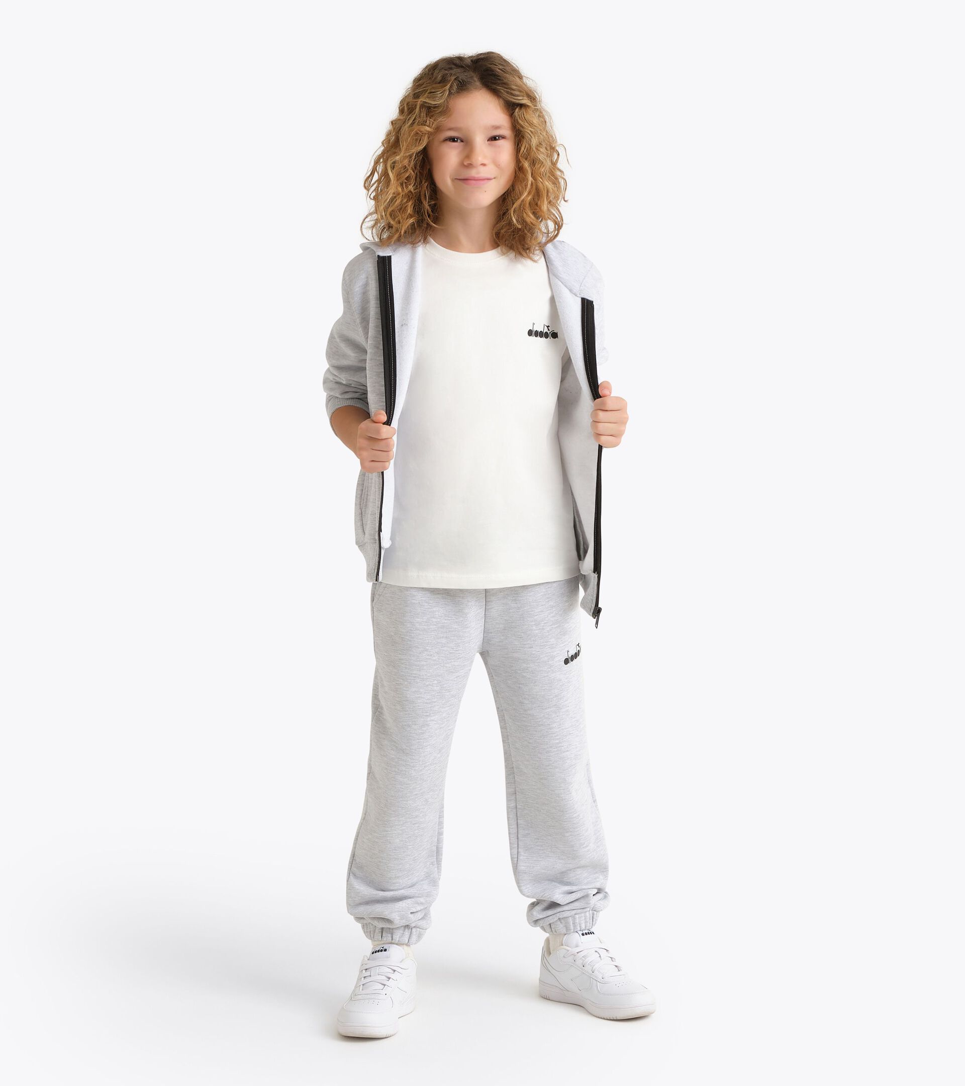 Pantal&oacute;n jogger de felpa - Ni&ntilde;o JB. JOGGER PANTS COMIC GRIS MEDIO CLARO MEZCLA - Diadora