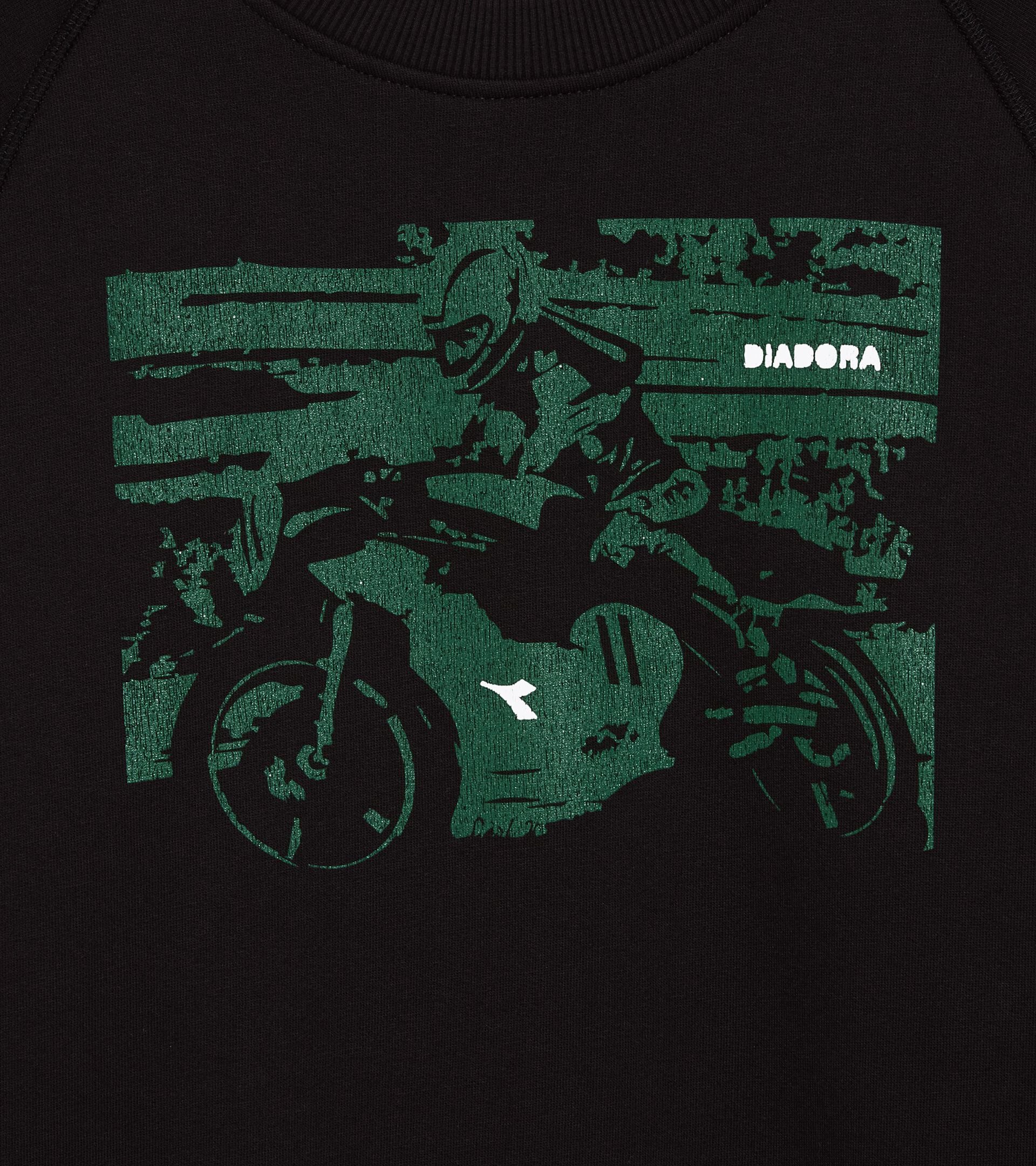 Legacy Crewneck Sweatshirt - Made In Italy - All-gender SWEATSHIRT CREW LEGACY JET BLACK - Diadora