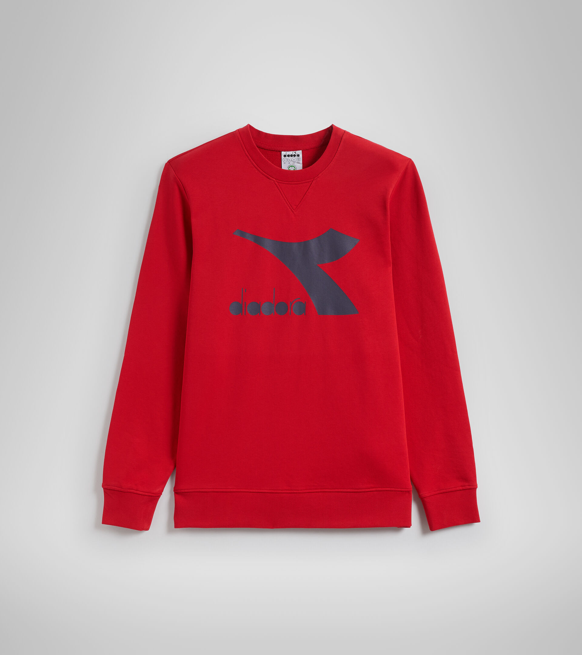 Crew-neck sweatshirt - Men SWEATSHIRT CREW LOGO CHROMIA TANGO RED - Diadora