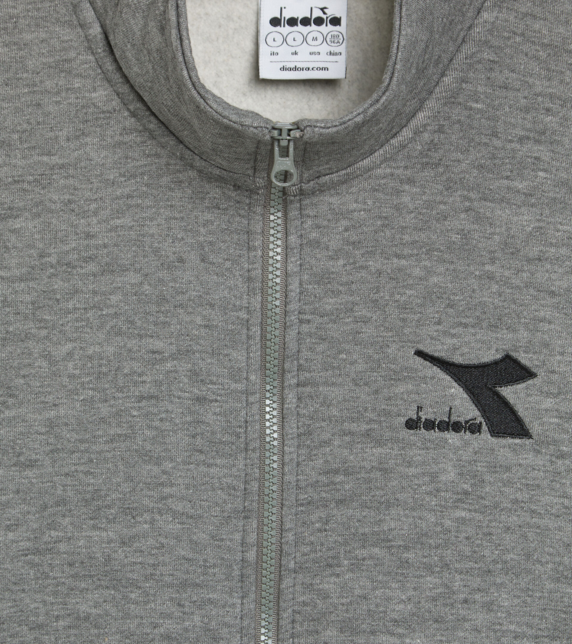 Sportliches Sweatshirt - Herren SWEAT FZ CORE DUNKELGRAU MELANGE - Diadora