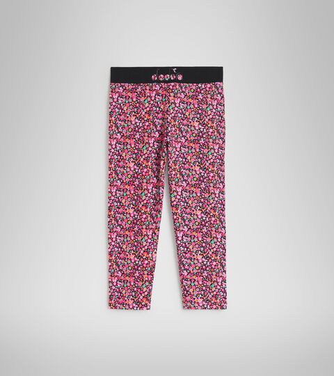 JG.LEGGINGS BLOSSOM, FUCHSIA PURPLE/BLACK Stretch cotton jersey sports leggings - Girls JG.LEGGINGS BLOSSOM FUCHSIA PURPLE/BLACK - Diadora