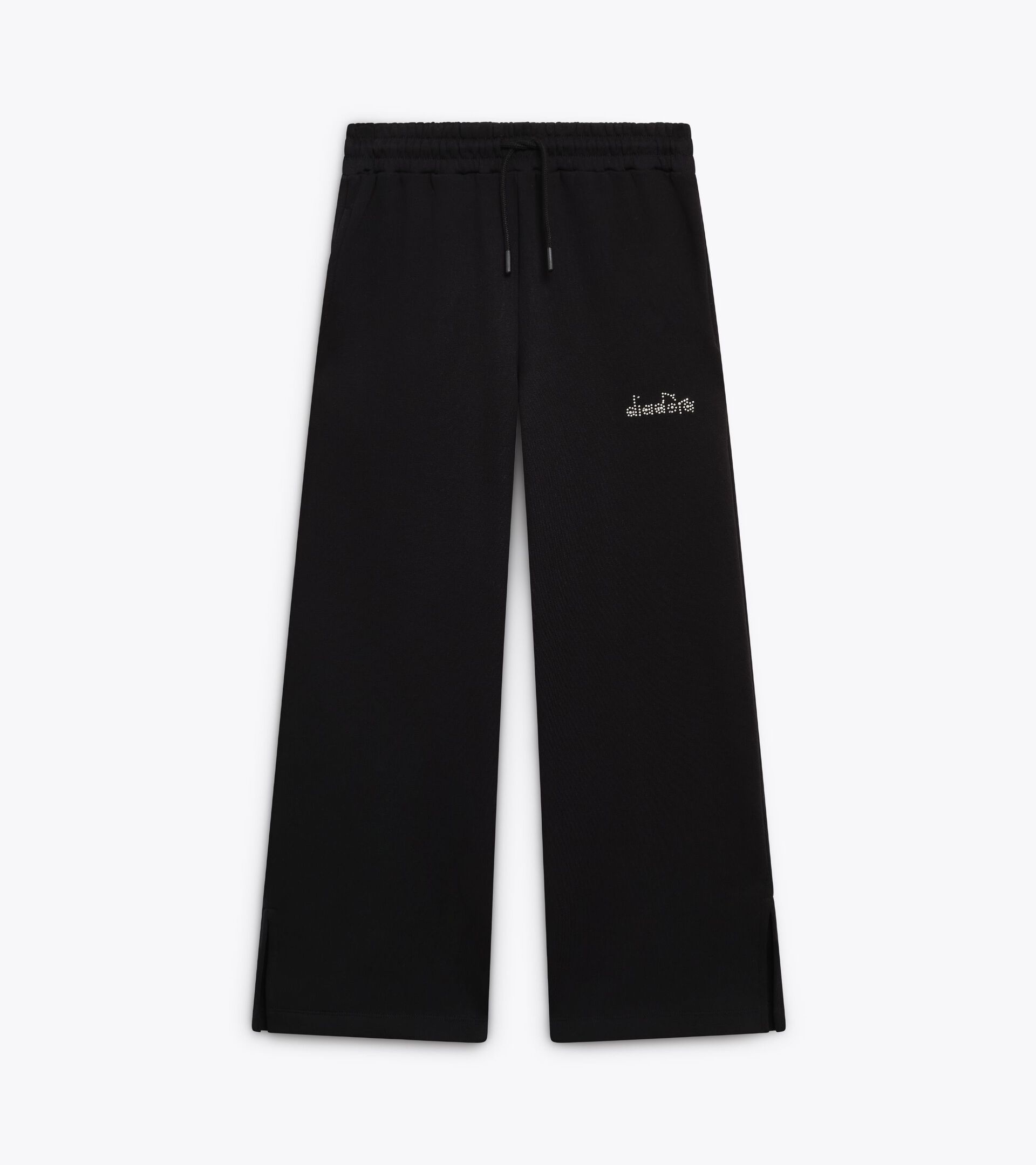 Flare pants - Girls JG. FLARE PANTS RHINESTONE BLACK - Diadora