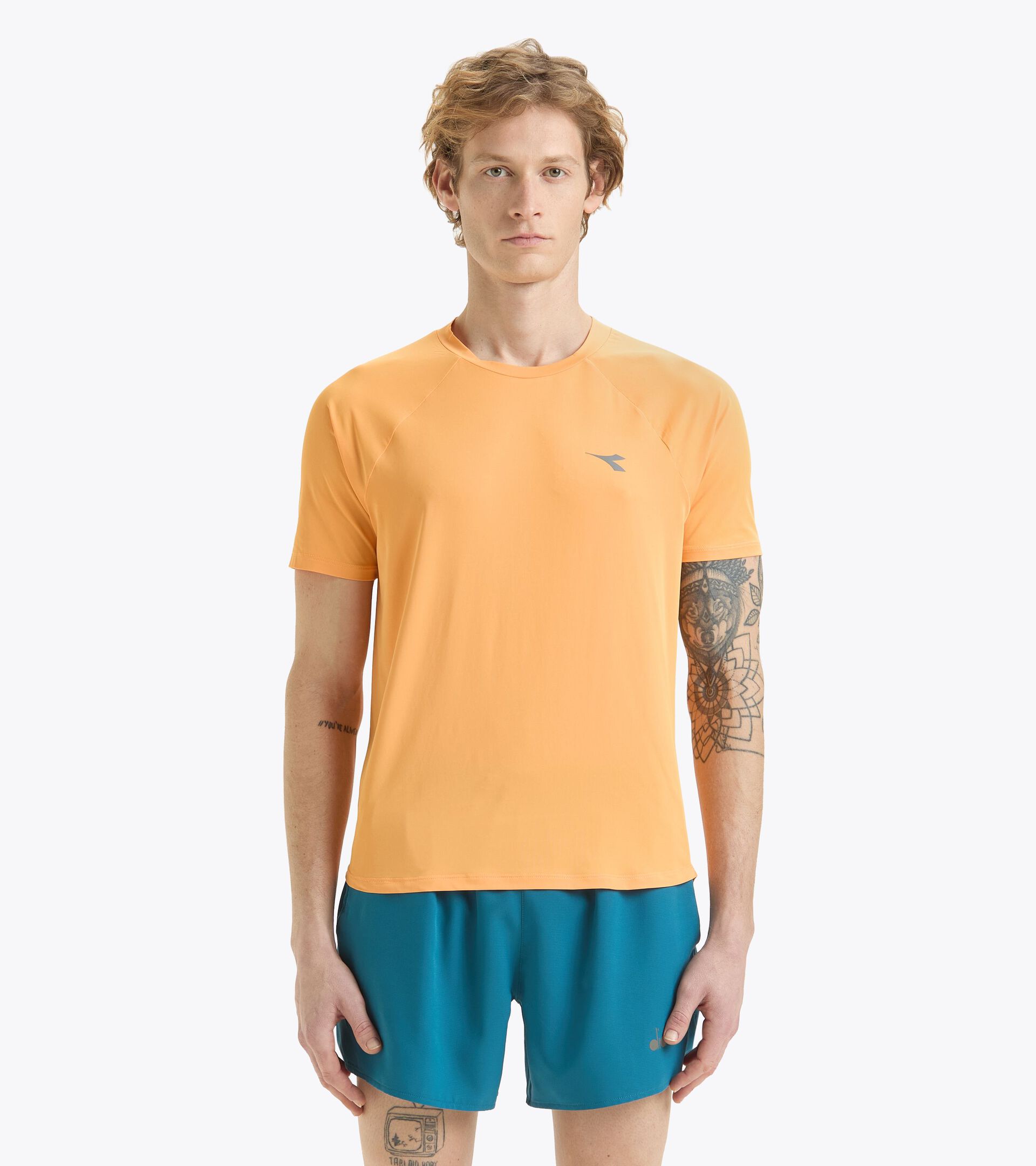 Camiseta de running - Tejido ligero - Hombre
 SUPER LIGHT SS T-SHIRT NARANJA KUMQUAT - Diadora