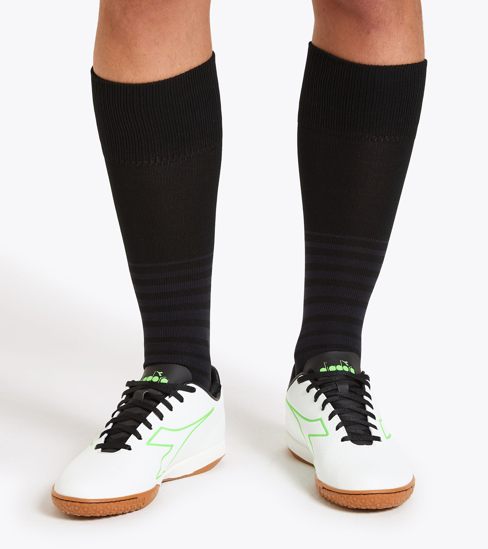 Indoor and parquet court futsal boots PICHICHI 4 IDR WHITE/GREEN FLUO/BLACK - Diadora