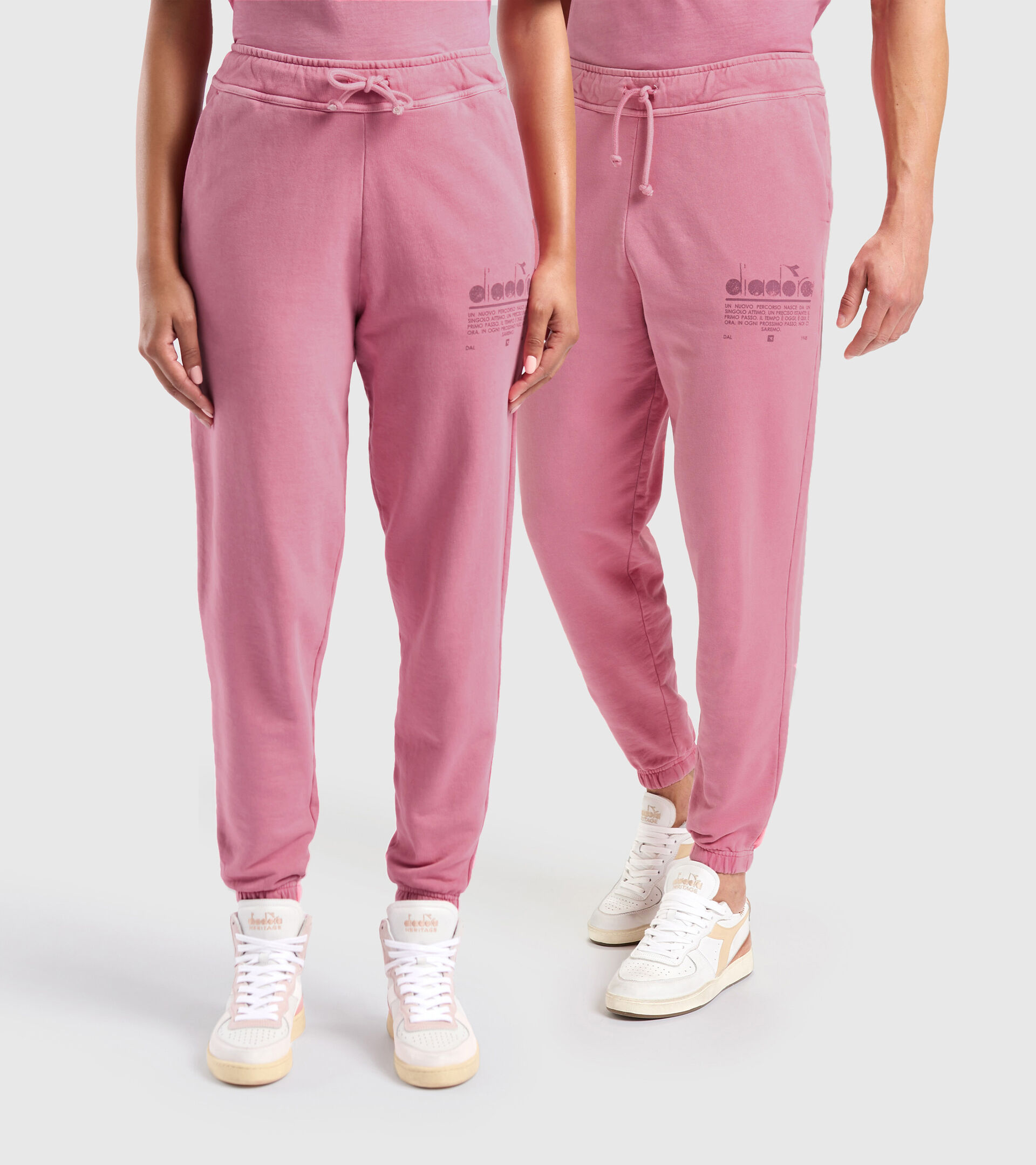 Unbrushed organic joggers - Unisex PANT MANIFESTO PALETTE WILD ROSE - Diadora