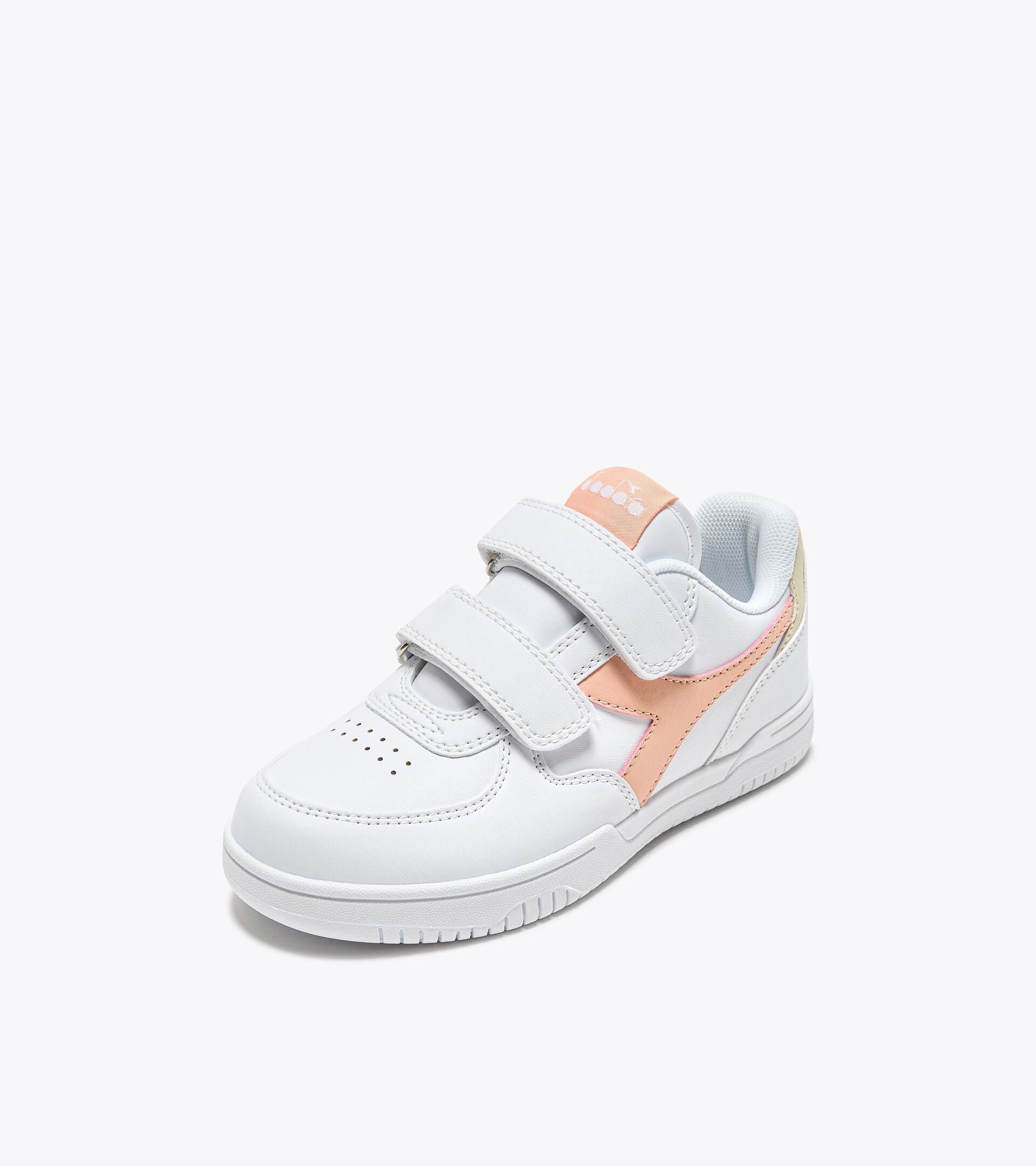 Chaussures de sport - Gar&ccedil;on 4-8 ans RAPTOR LOW PS BLANC/PECHE PARFAIT - Diadora