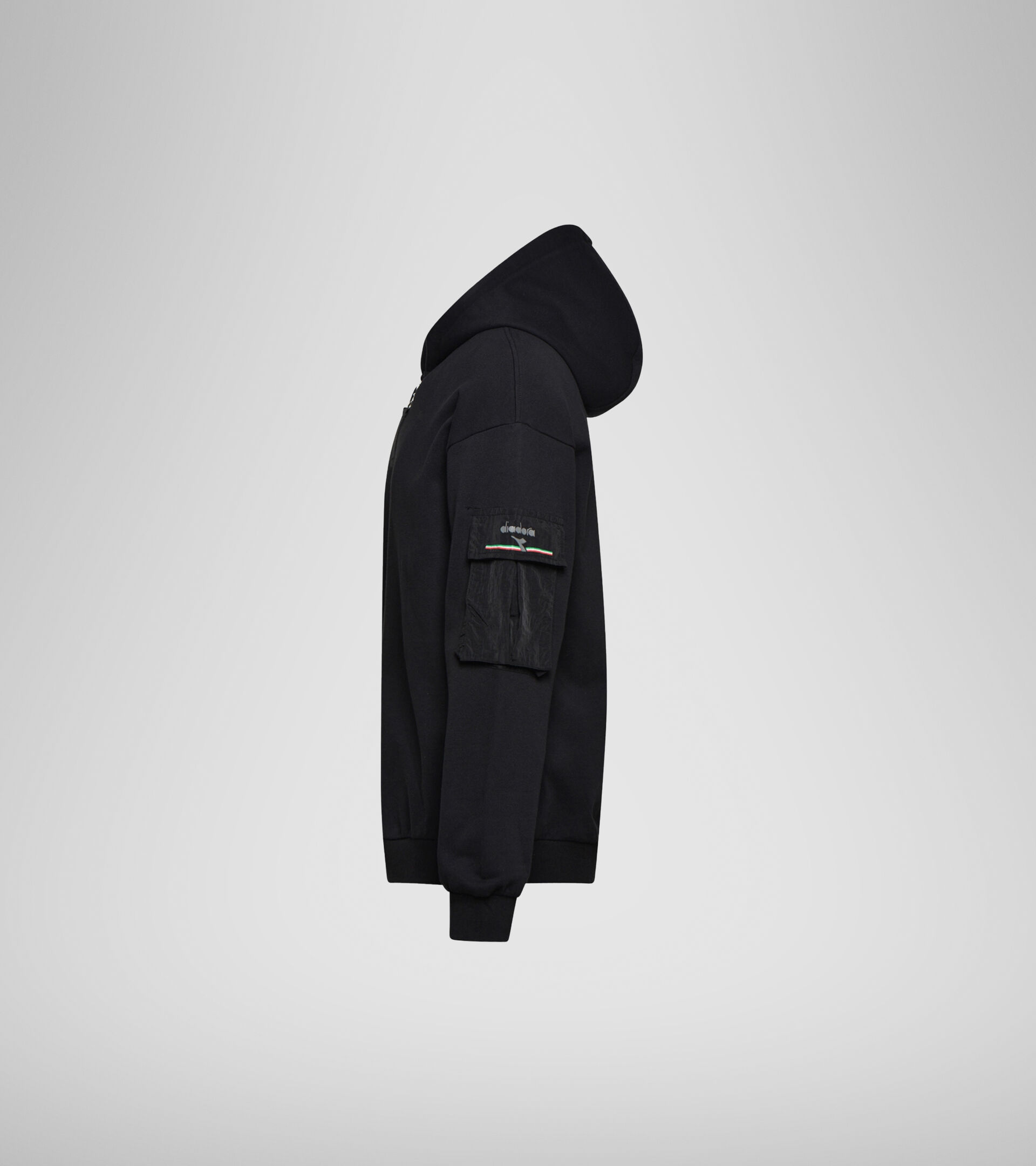 Sportswear jacket - Men HOODIE FZ URBANITY BLACK - Diadora