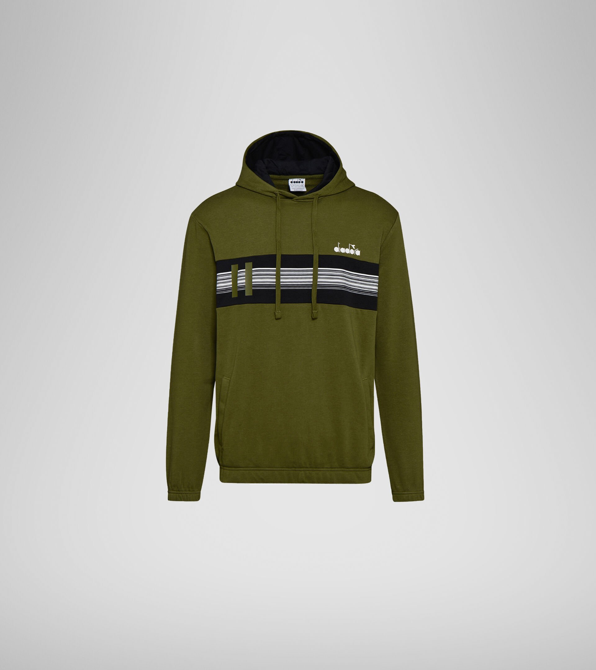 Hooded sweatshirt - Men HOODIE SWEAT BLKBAR WINTER MOSS - Diadora