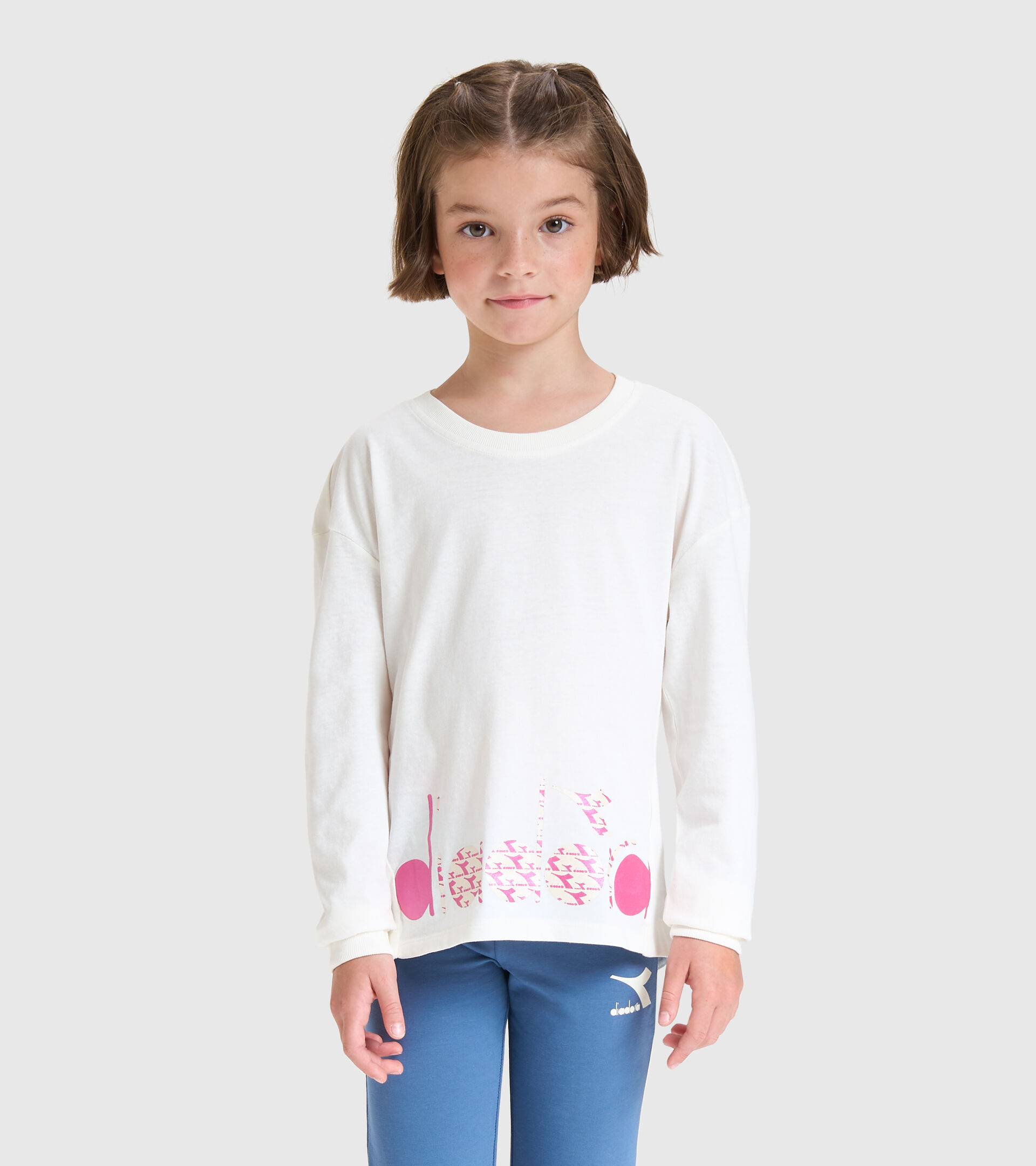 Long-sleeved T-shirt - Kids JG.T-SHIRT LS TWINKLE WHISPER WHITE - Diadora