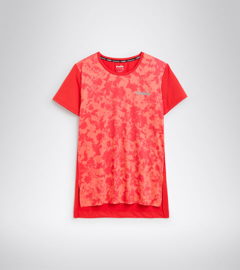 L. SUPER LIGHT SS T-SHIRT BE ONE, FLOWERED GARDEN Super-light running T-shirt - Women L. SUPER LIGHT SS T-SHIRT BE ONE FLOWERED GARDEN - Diadora