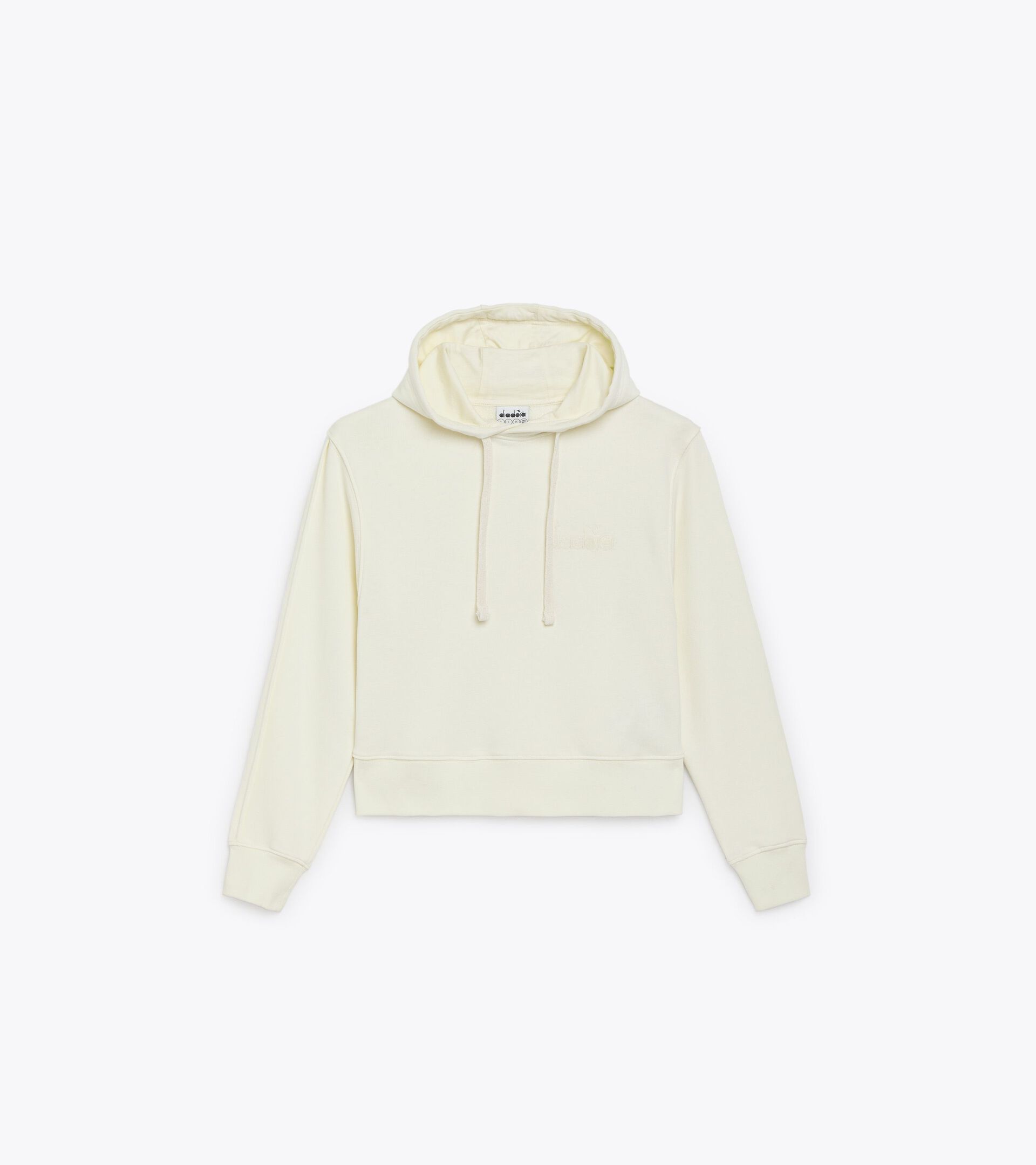 Sweat-shirt à capuche - Femme L. HOODIE ATHL. LOGO BLANCHE VANILLE GLACE - Diadora