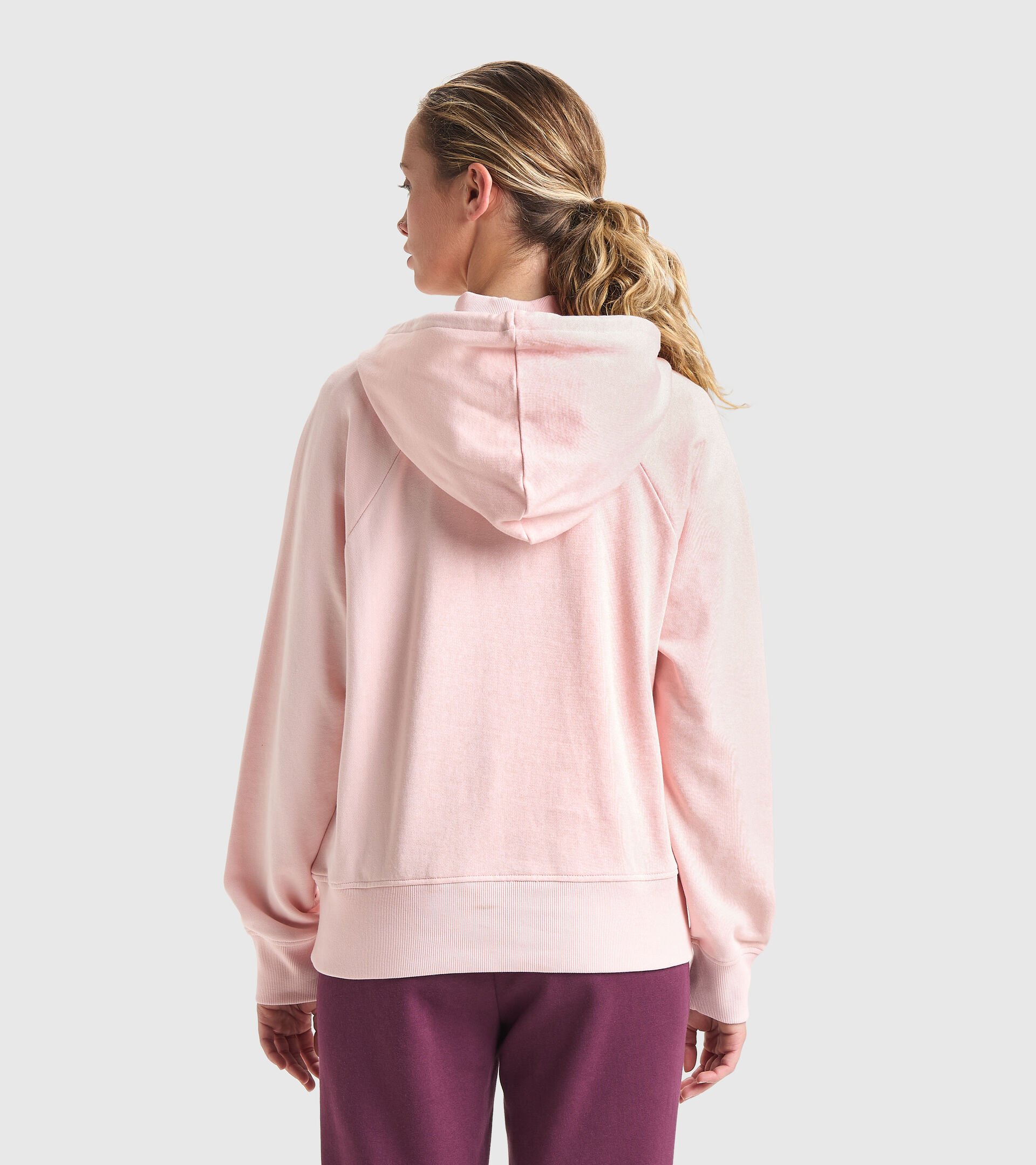Hooded sweatshirt - Women L. HOODIE FLOUNCE PINK CANDY FLOSS - Diadora