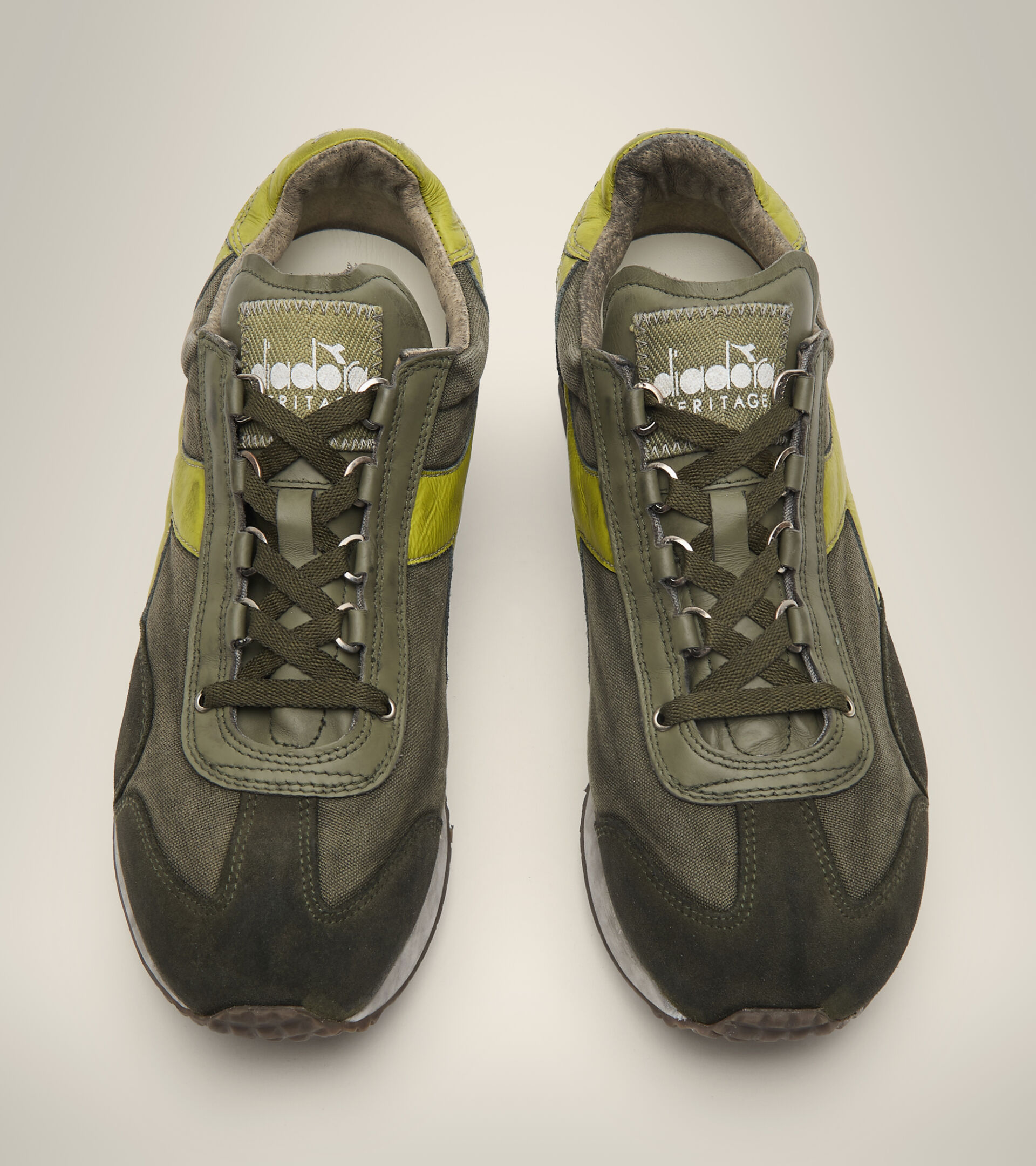 Heritage shoe - Unisex EQUIPE H DIRTY STONE WASH EVO BURNT OLIVE/OLIVE NIGHT - Diadora