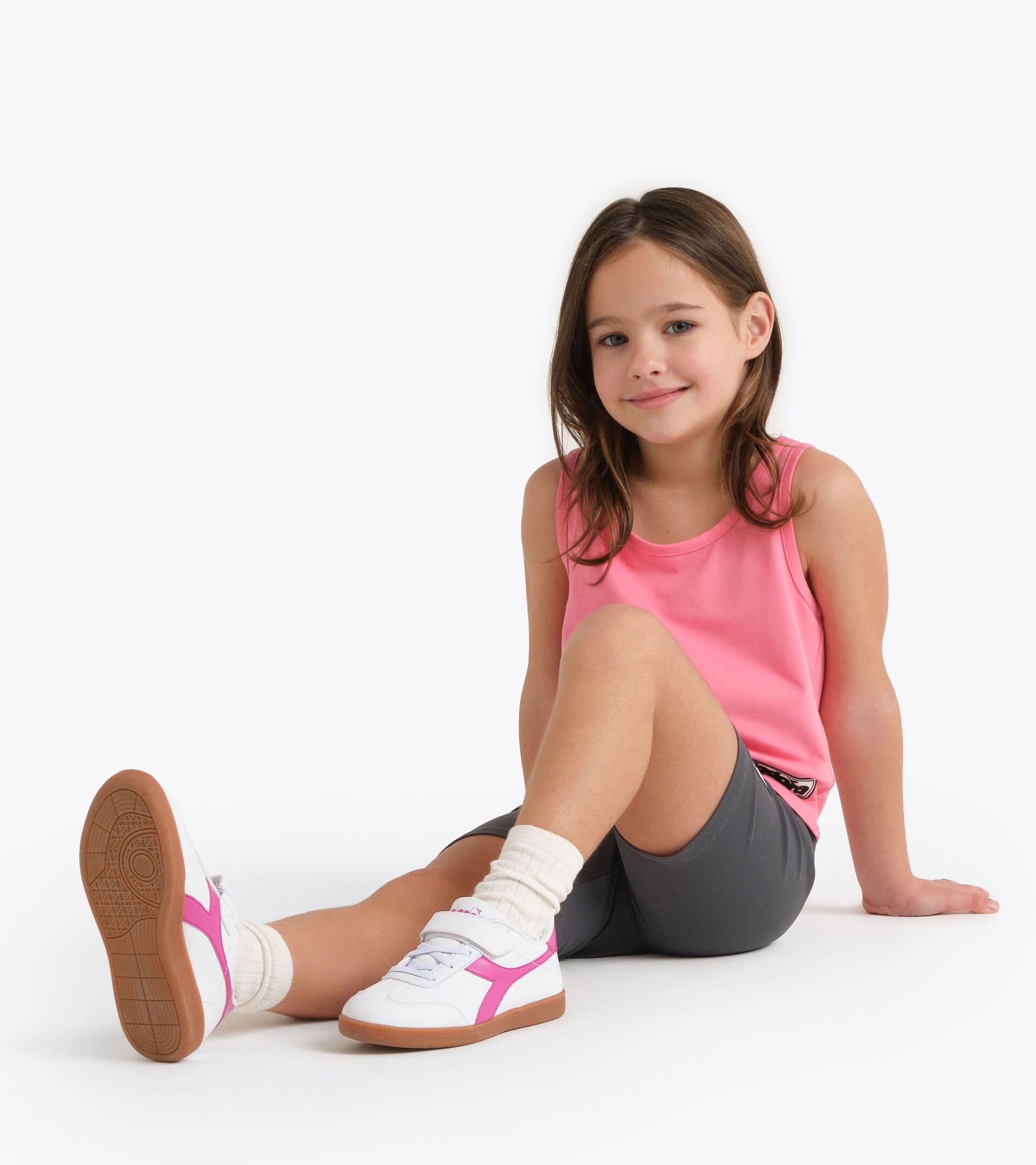 Conjunto deportivo - Camiseta sin mangas y pantal&oacute;n corto - Ni&ntilde;a JG. SET ESS. SPORTS SL ROSA LIMONADA - Diadora