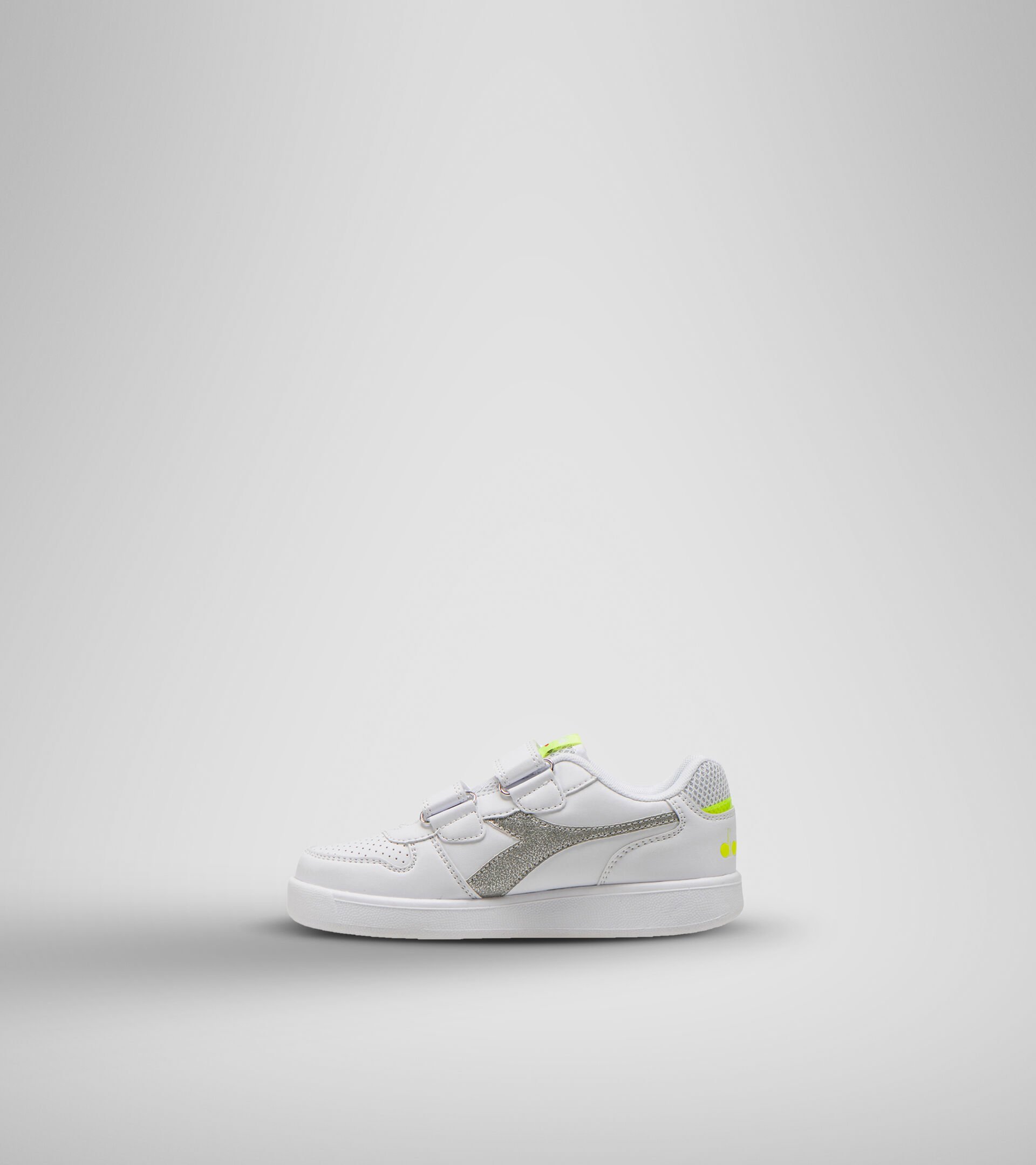 Sports shoes - Kids 4-8 years PLAYGROUND PS GIRL WHITE/YELLOW FLUO. - Diadora