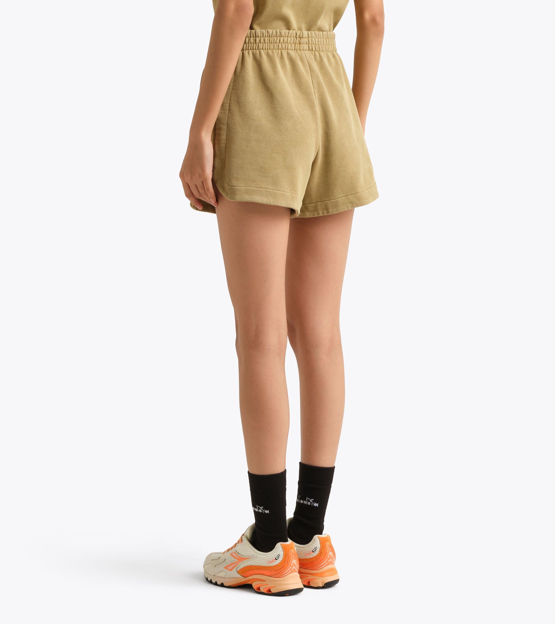 Pantalones cortos de algod&oacute;n estilo retro - Mujer
 L. SHORTS AVENUE LAB CAQUI - Diadora