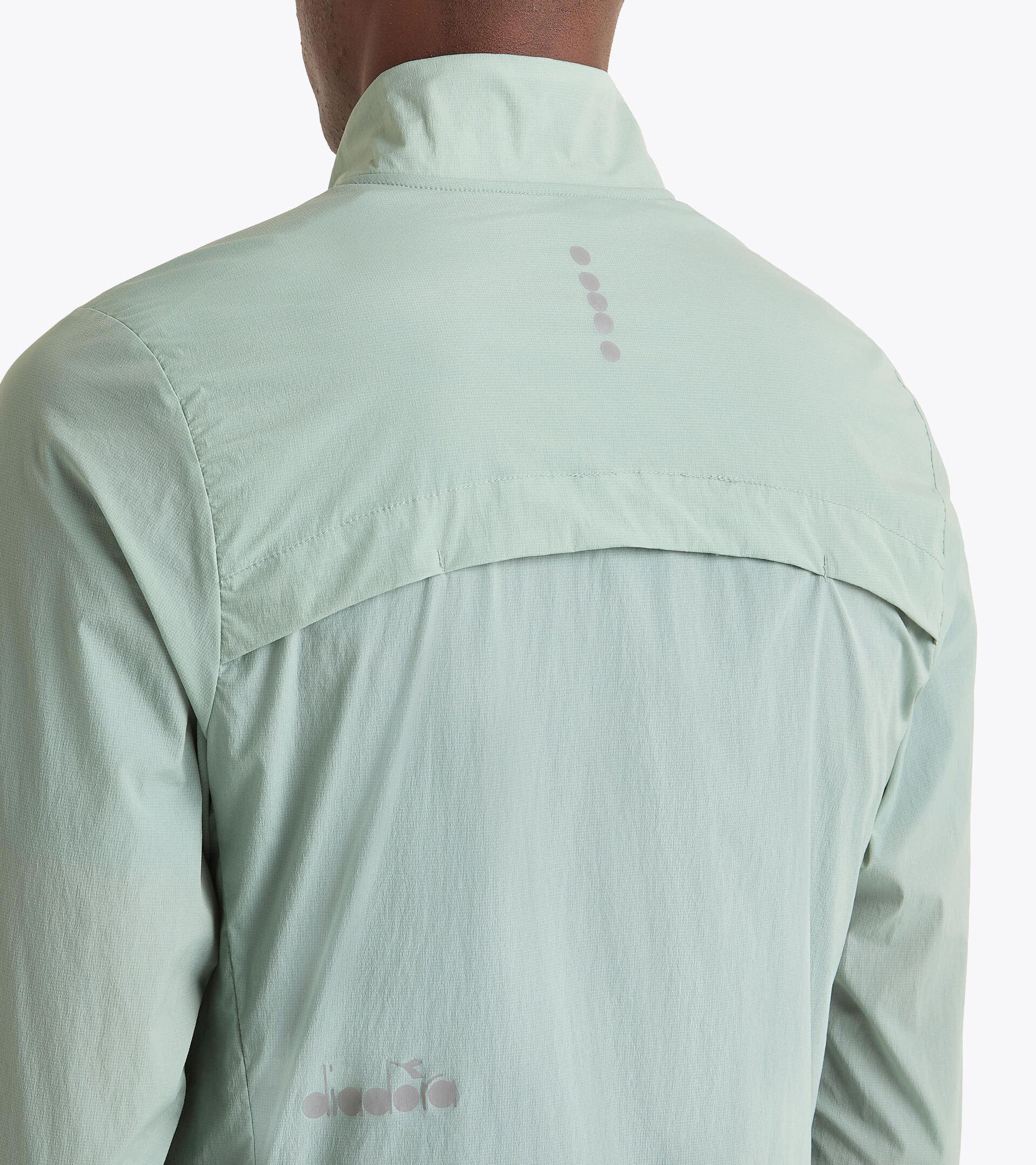 Packable windbreaker jacket - Running - Men’s WINDBREAKER PACKABLE JACKET ICEBERG GREEN - Diadora