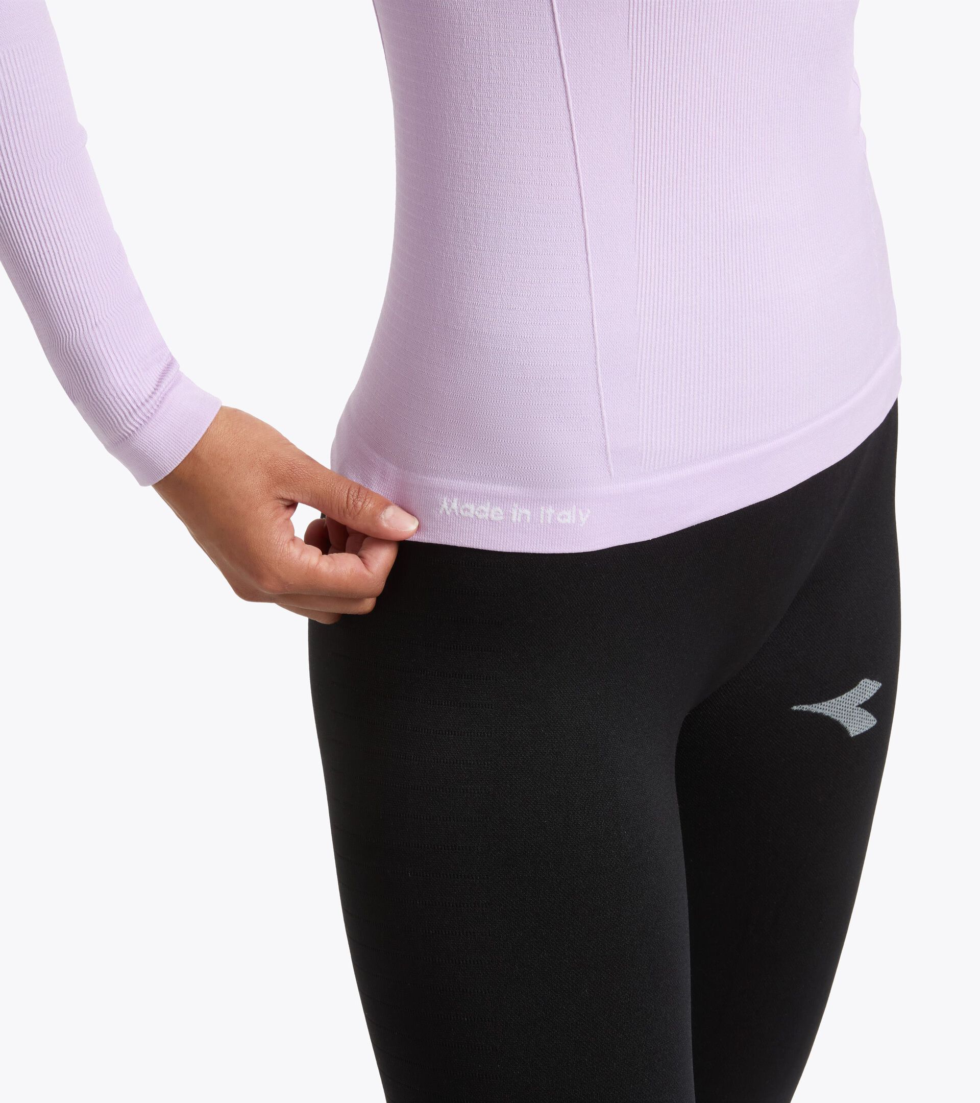 Thermoregulating Technical T-shirt - Running Made In Italy - Women&rsquo;s L. LS T-SHIRT STRATOUNO VIOLET ORCHID - Diadora