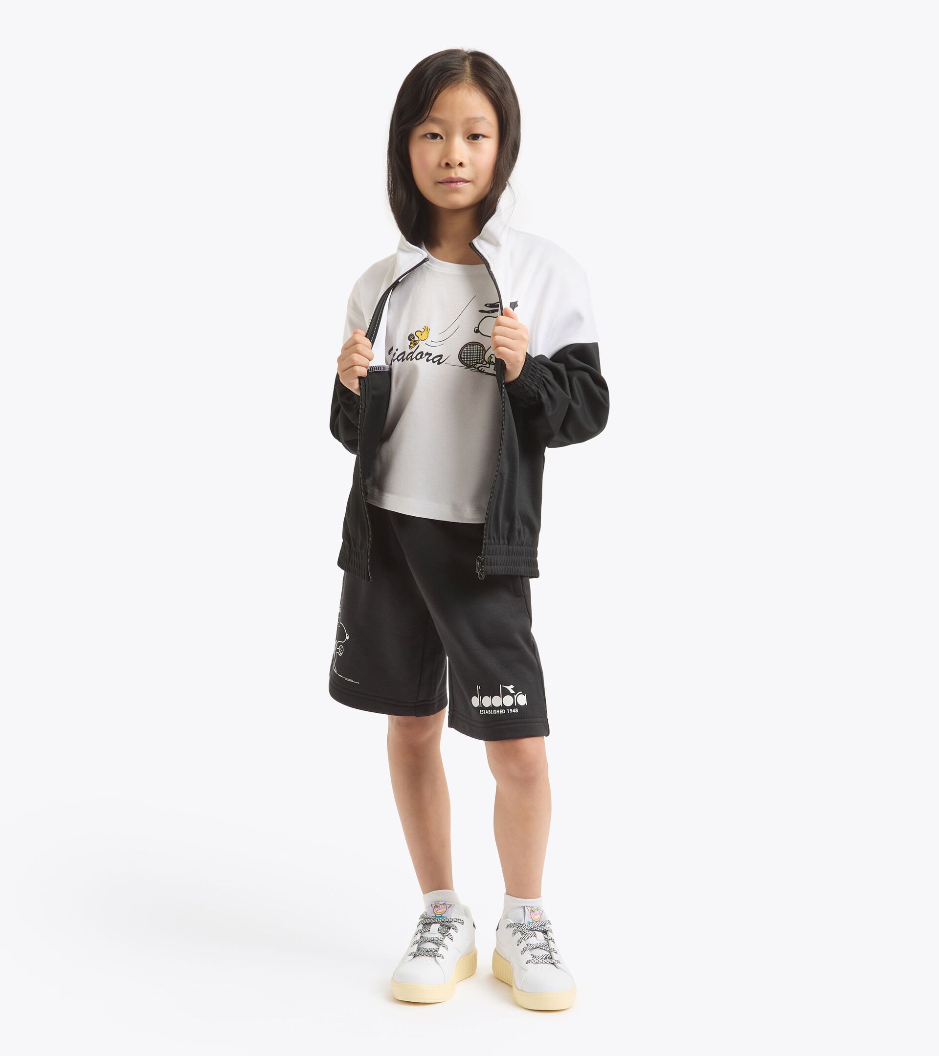 Peanuts bermuda pants - Kids 
 JU. BERMUDA PEANUTS BLACK - Diadora