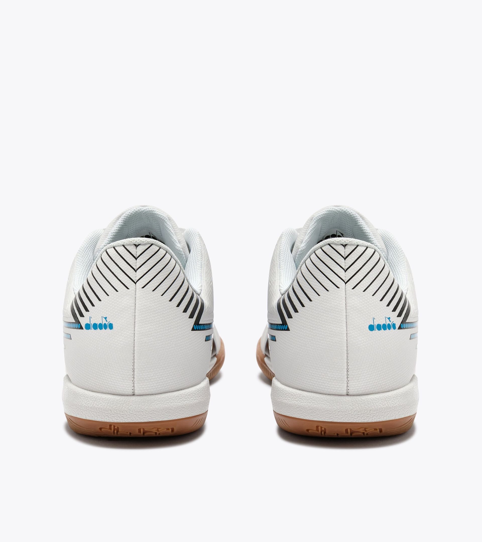 Bota de f&uacute;tbol sala - Hombre PICHICHI 8 IDR BLANCO/NEGRO/AZUL FLUO - Diadora