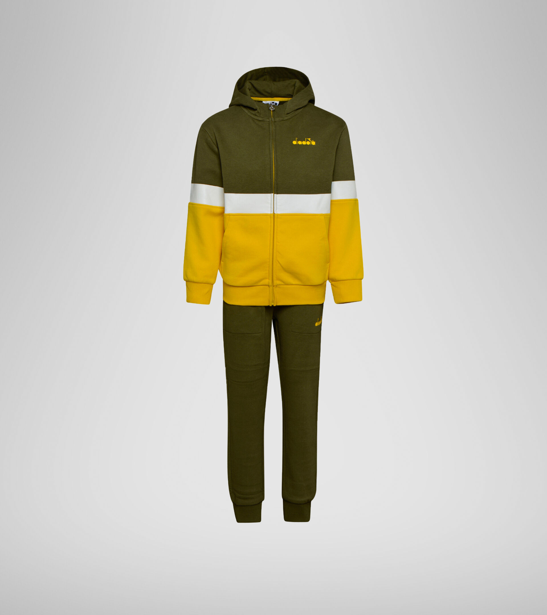 Tracksuit - Boys JB.HOODIE FZ SUIT 5PALLE YELLOW CITRON - Diadora