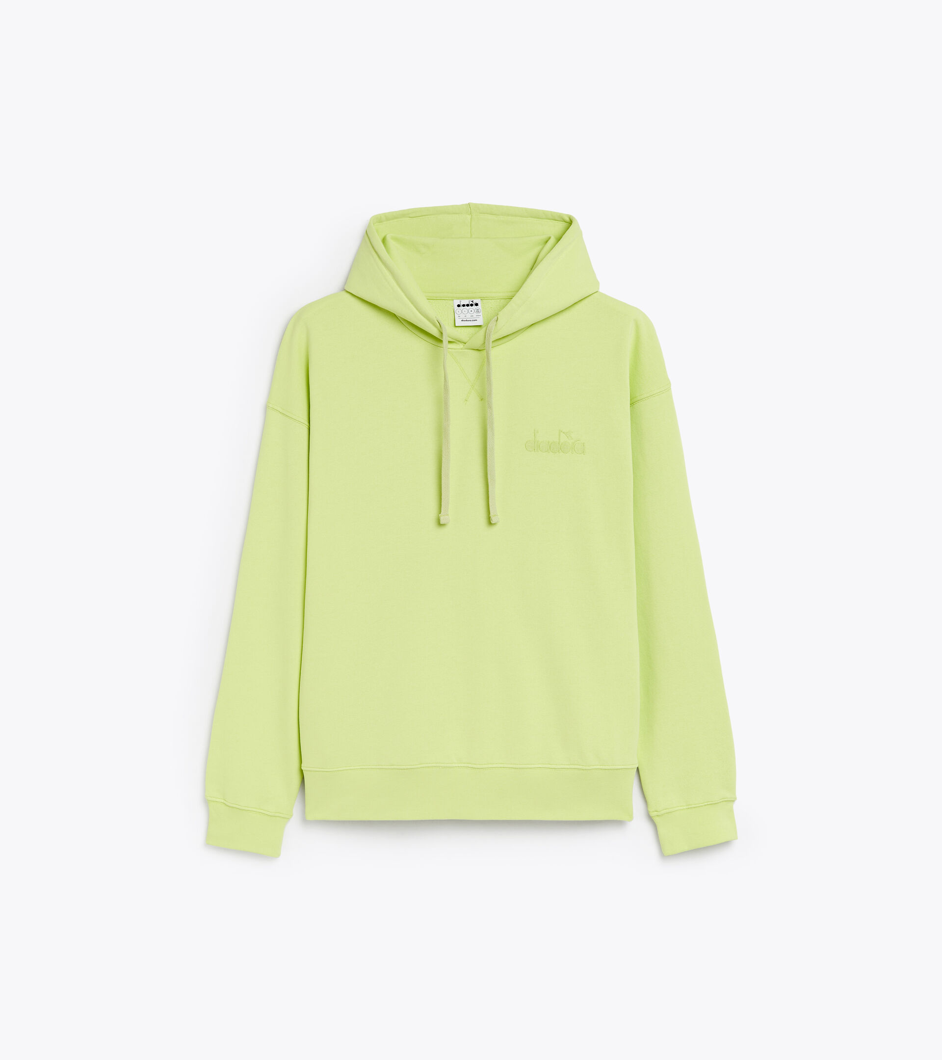 Cotton hoodie - Gender neutral HOODIE SPW LOGO DARK LIME GREEN - Diadora
