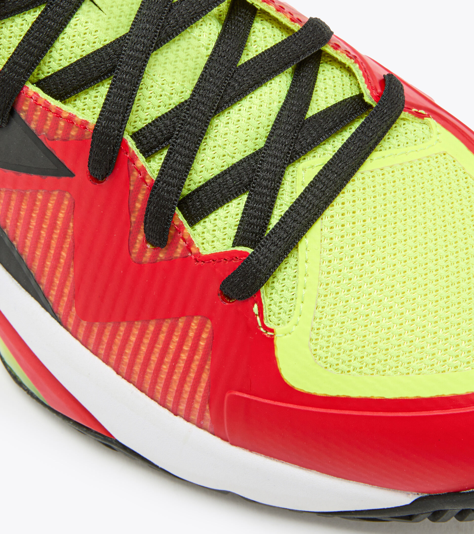 Tennis shoes for hard surfaces or clay - Men B.ICON 2 AG YELLOW FLUO DD/BLK/FIERY RED - Diadora