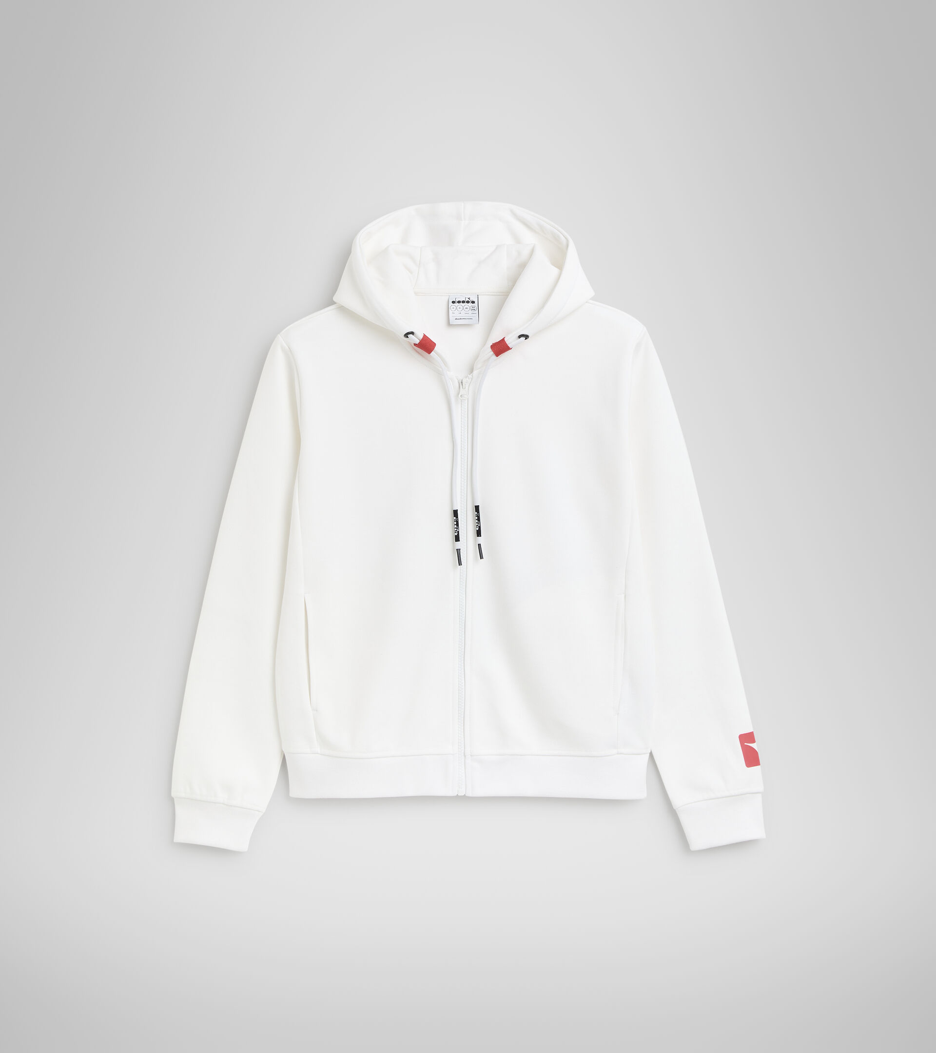 Sudadera deportiva- Mujer L. FZ HOODIE URBANITY BLANCO VIVO - Diadora