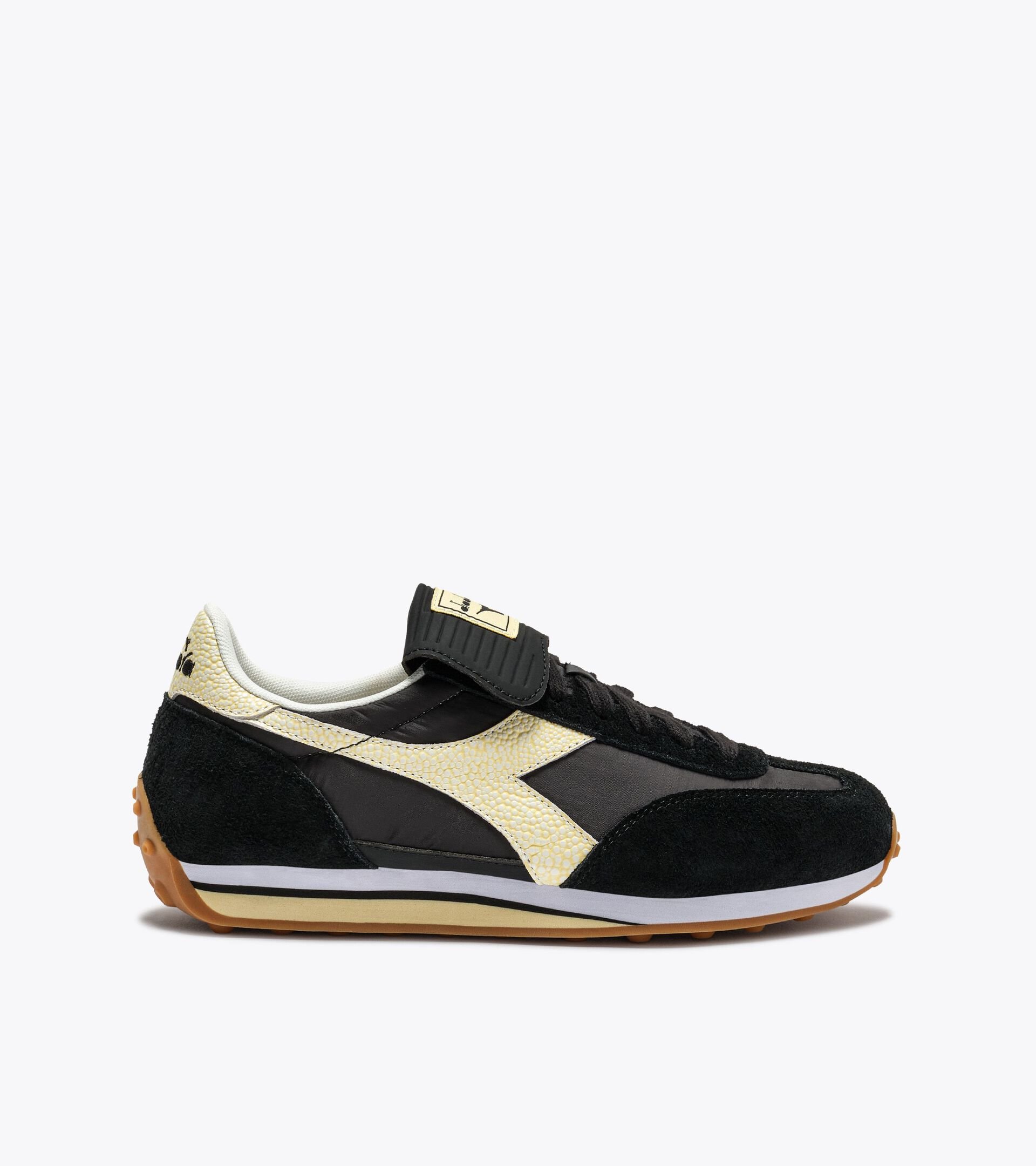 Low-profile leather sneaker - Women&rsquo;s RALLY INDOOR BLACK - Diadora