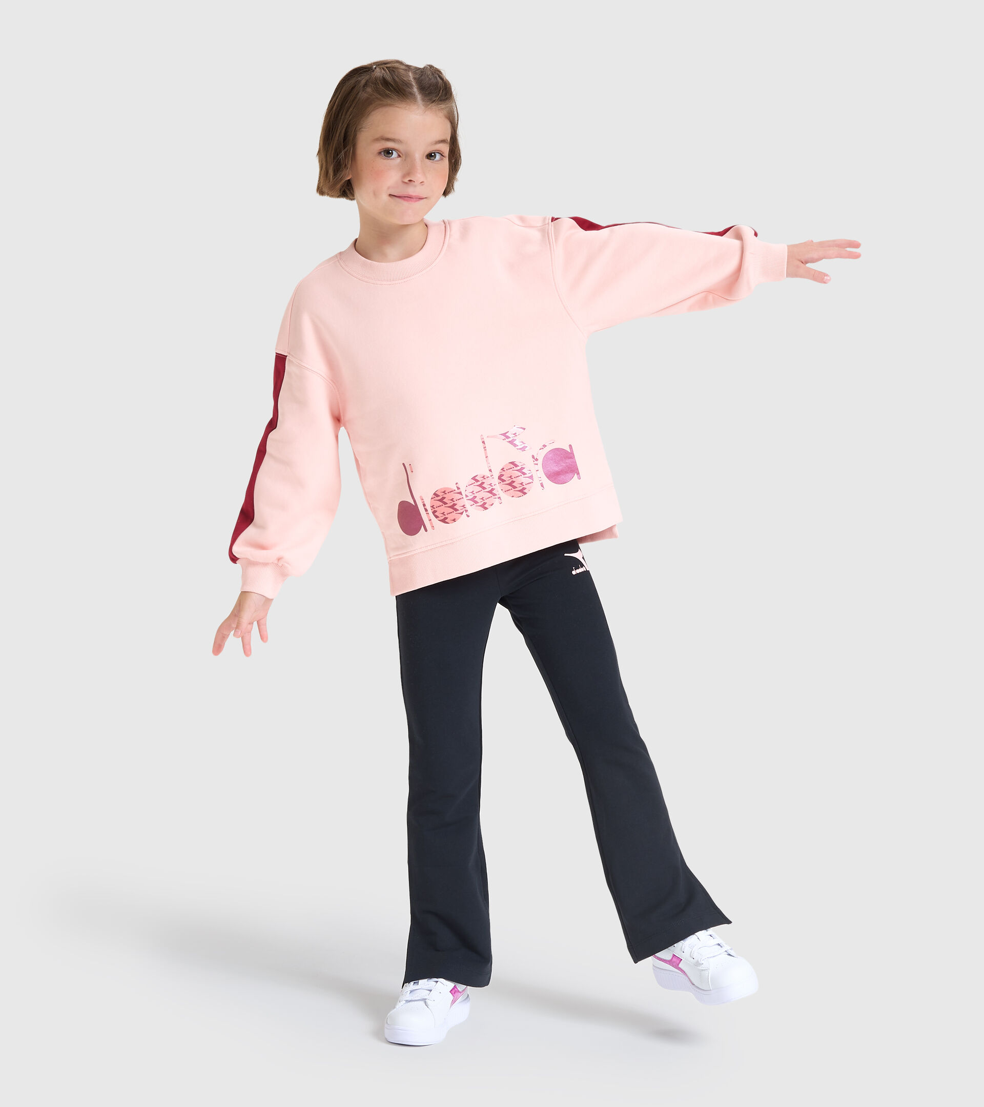Sudadera cuello redondo - Niños JG.SWEATSHIRT CREW TWINKLE ROSA VELADO - Diadora