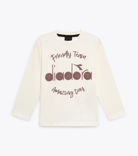 T-shirt - Boy JB. T-SHIRT LS FRIENDLY TEAM TD CREAM - Diadora