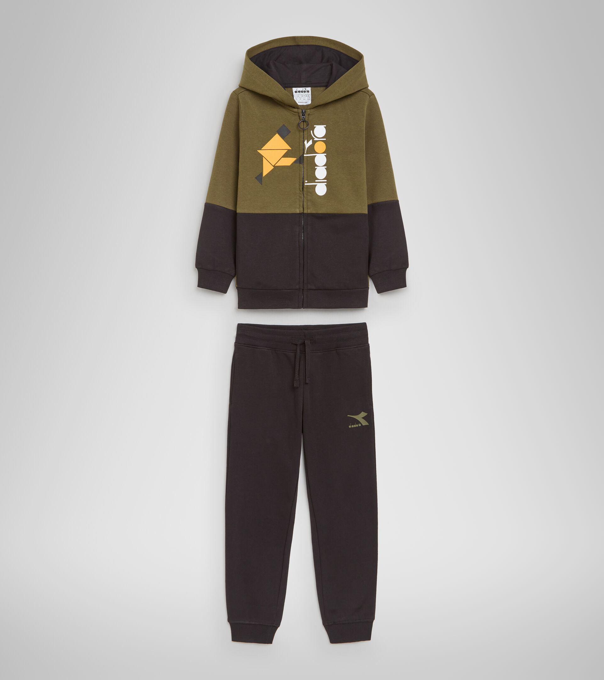Sports tracksuit - Kids JB.TRACKSUIT HD FZ TWISTER KIWI GREEN - Diadora