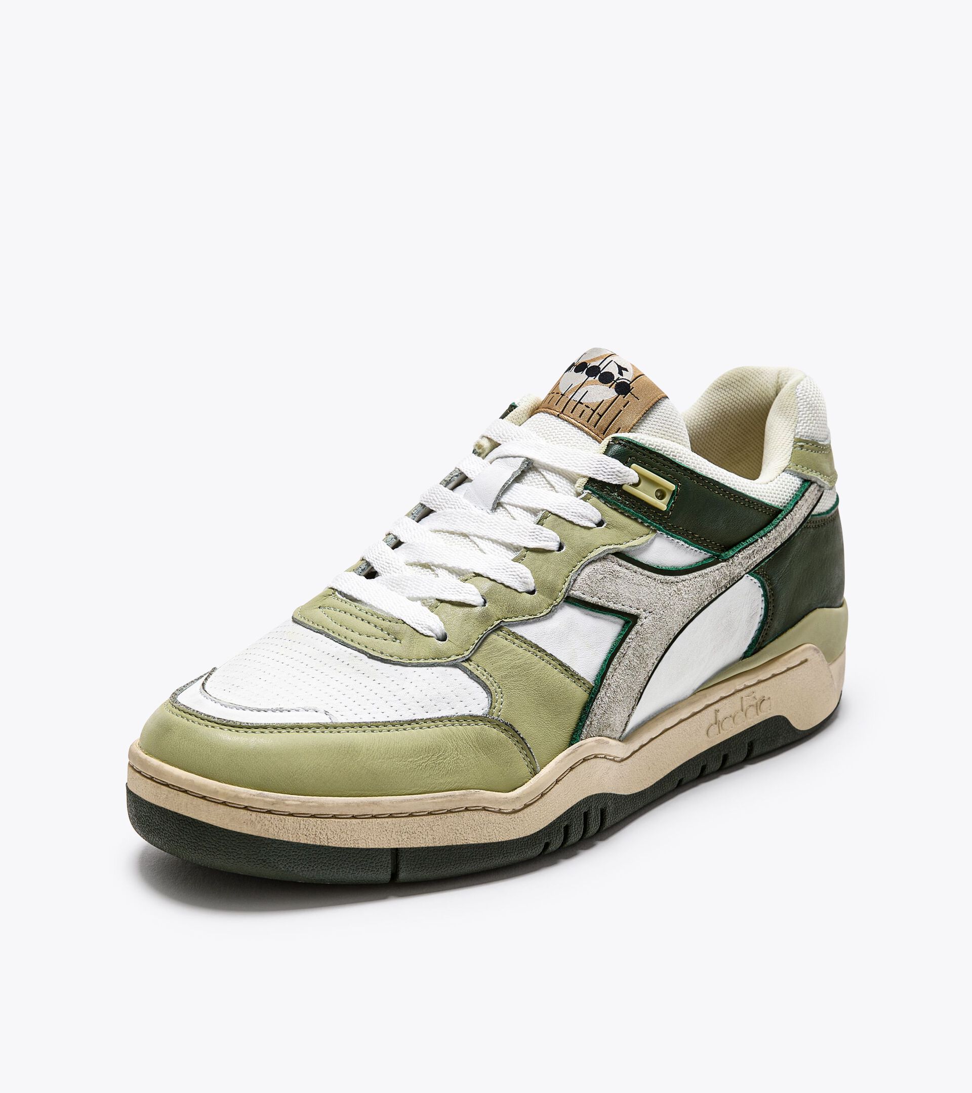 Heritage shoe - Gender neutral B.560 USED KOMBO GREEN - Diadora